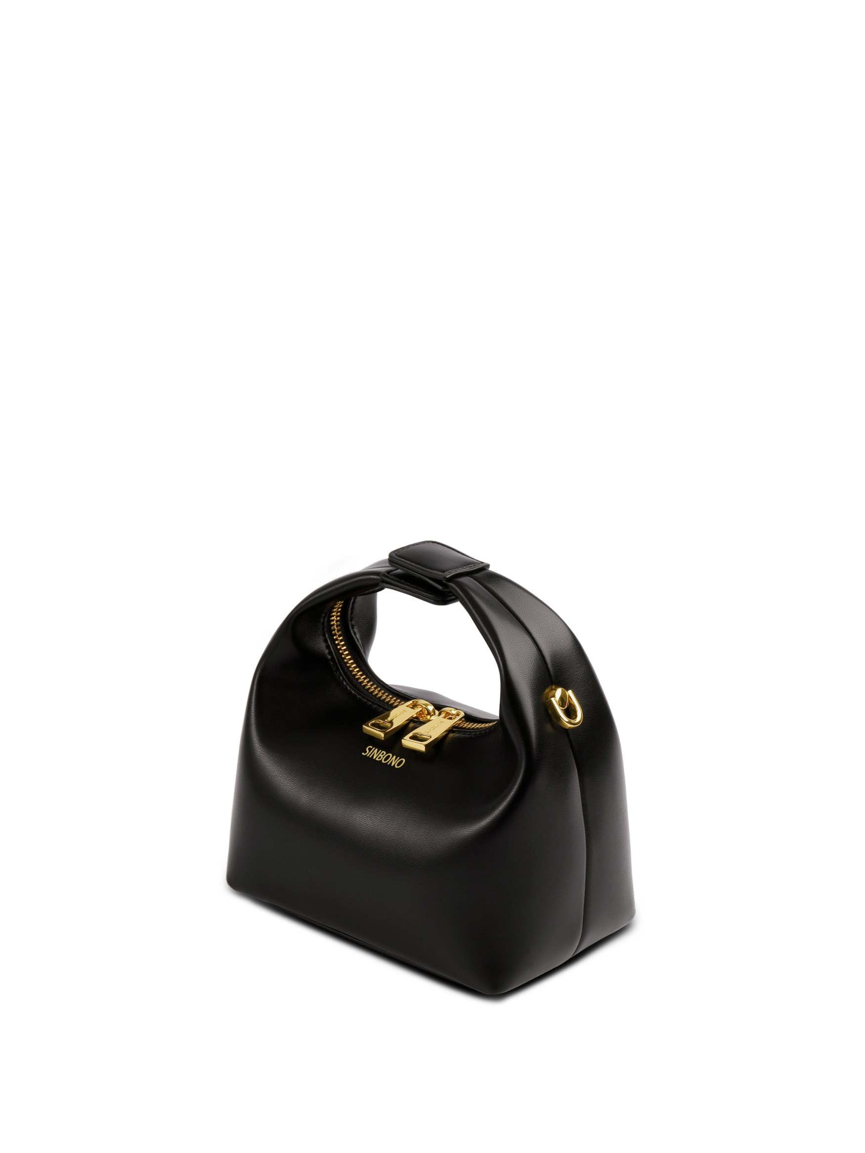 Vienna in Black Vegan Leather - Side Angle
