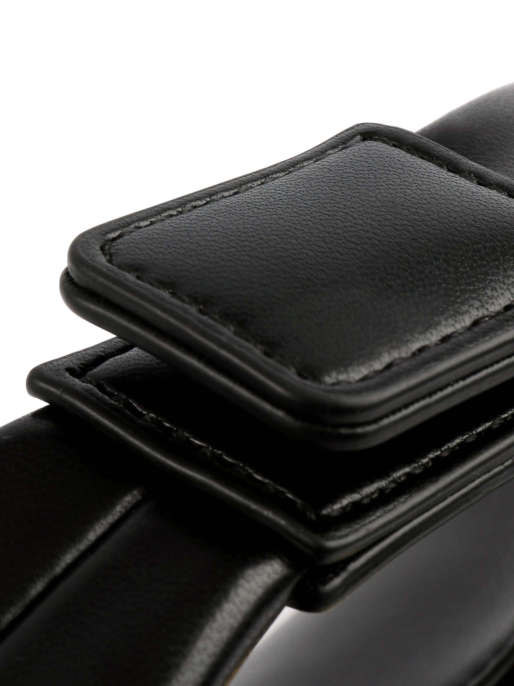 Vienna in Black Vegan Leather - Top Handle Close-Up