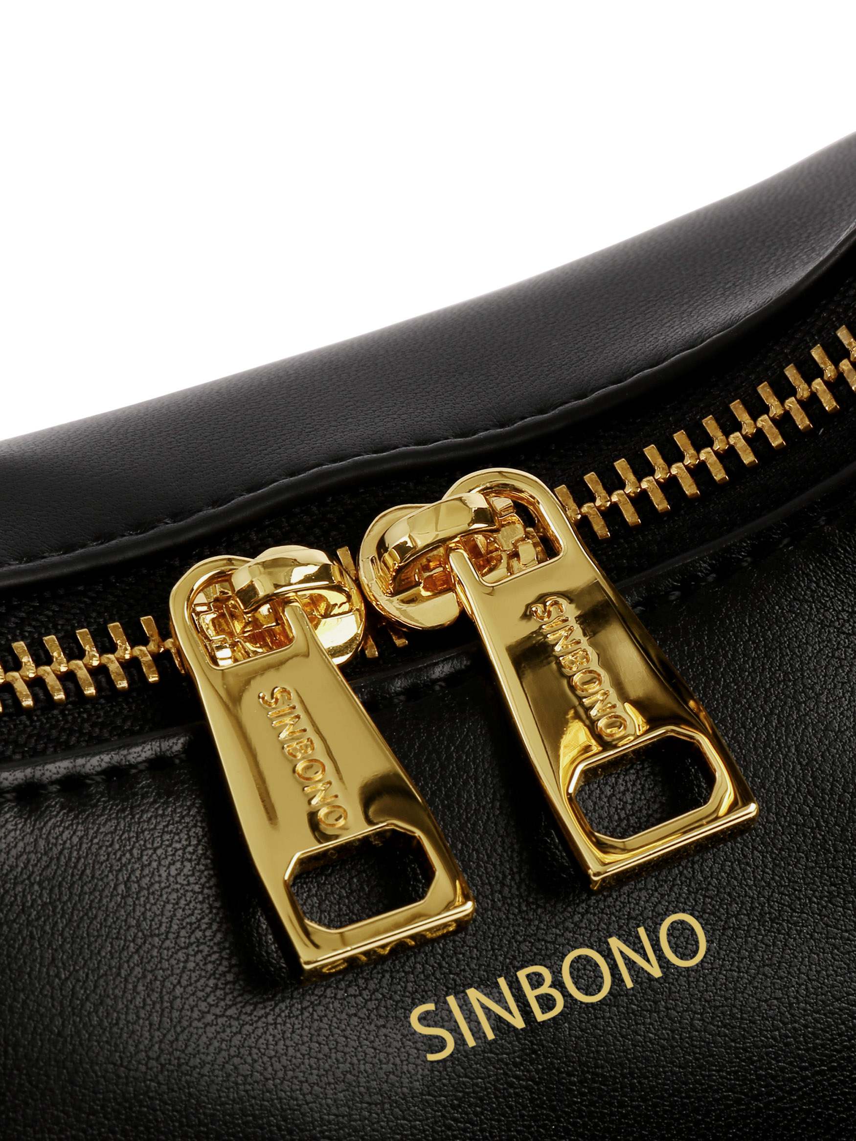 Vienna in Black Vegan Leather - Detail