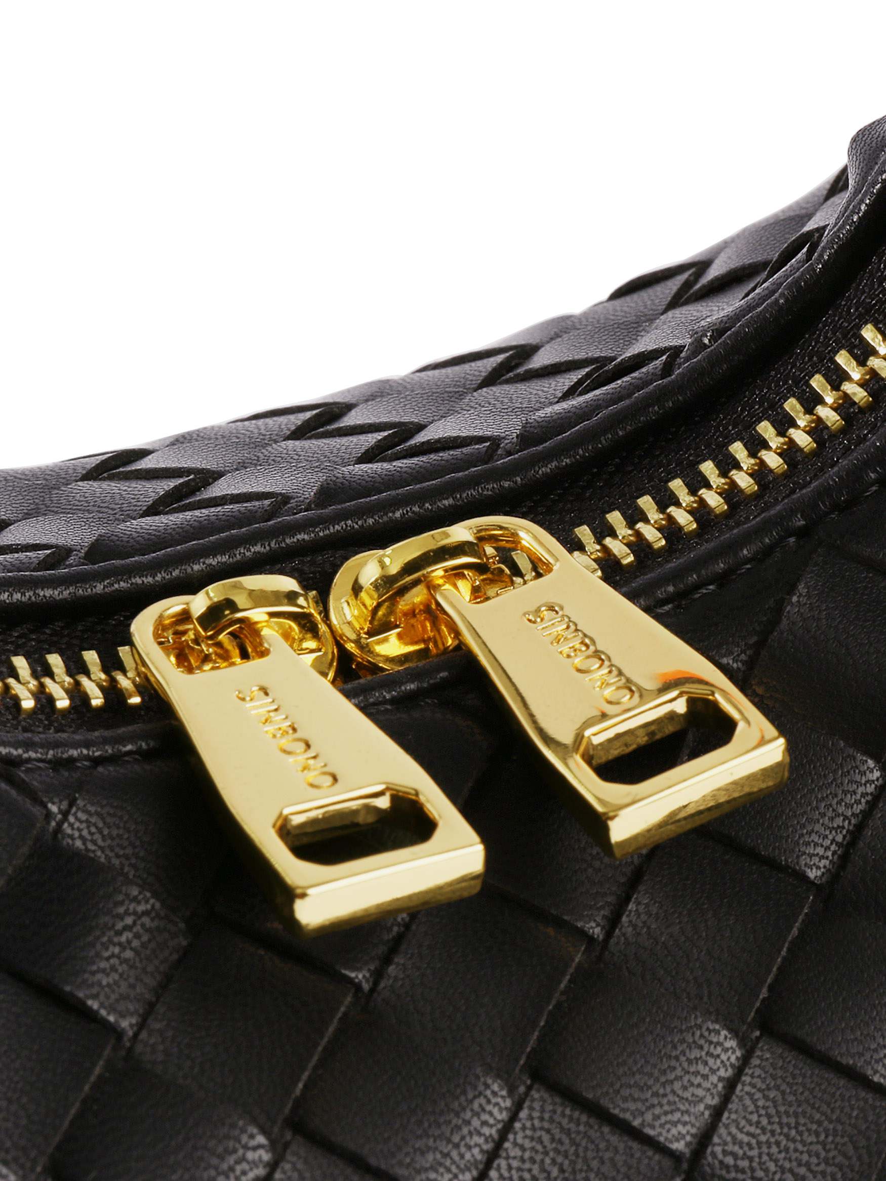 Vienna in Black Braided Vegan Leather - Detail