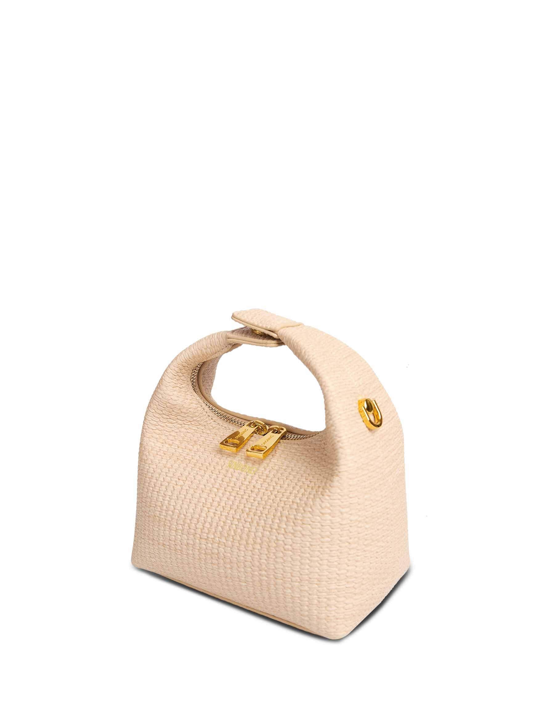 Vienna Top Handle Crossbody Bag in Milk Yellow Vegan Leather - Side Angle