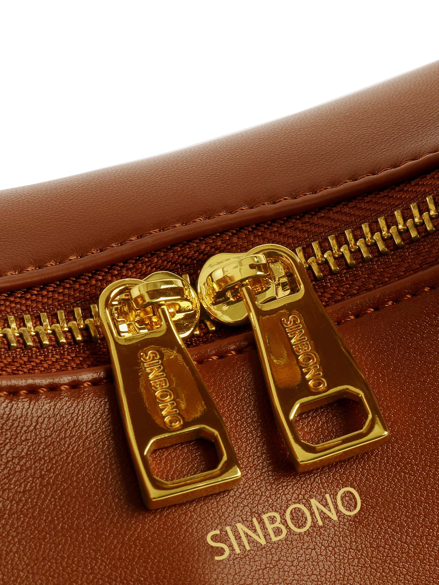Vienna in Brown Vegan Leather - Detail