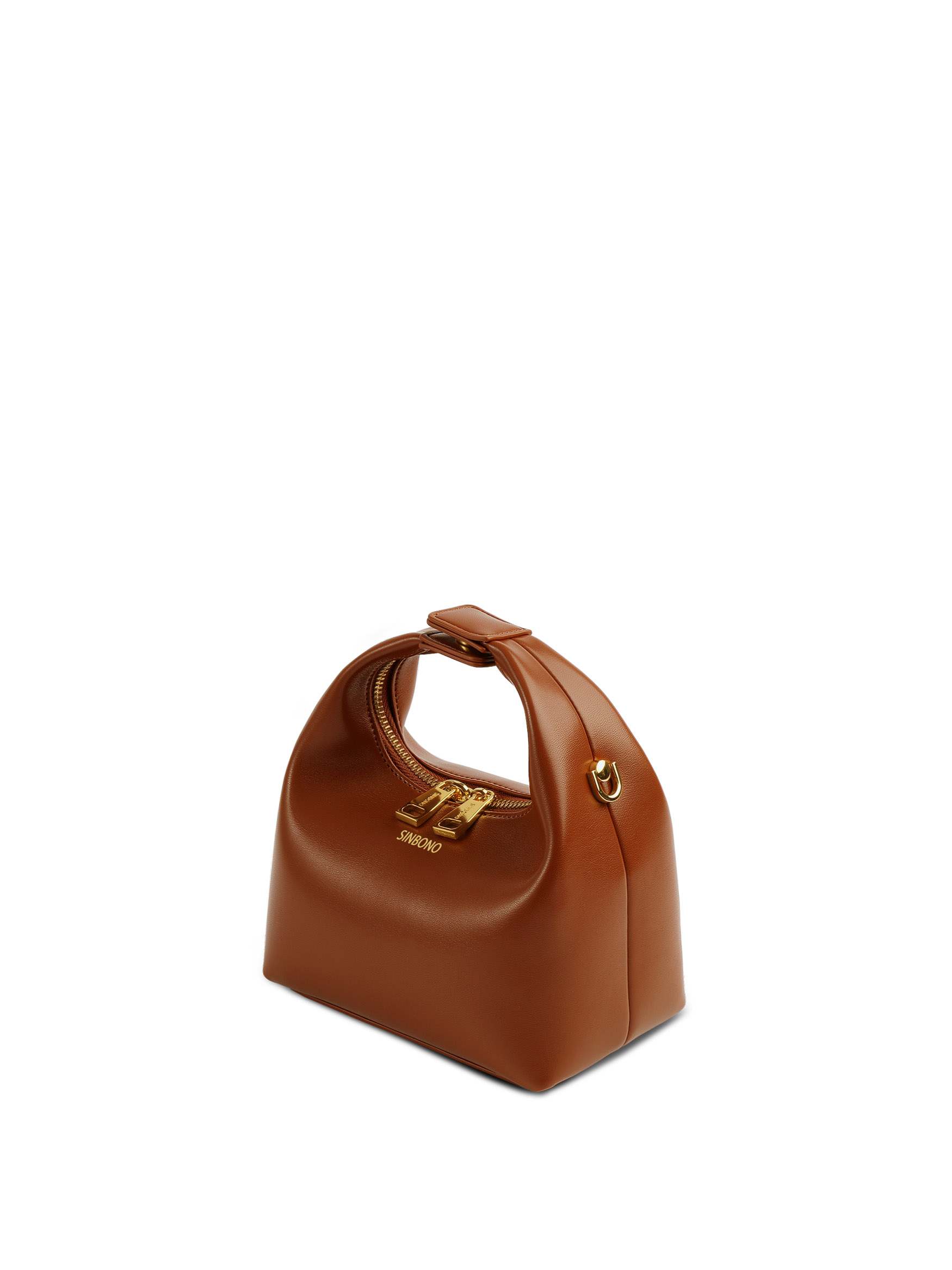 Vienna in Brown Vegan Leather - Side Angle