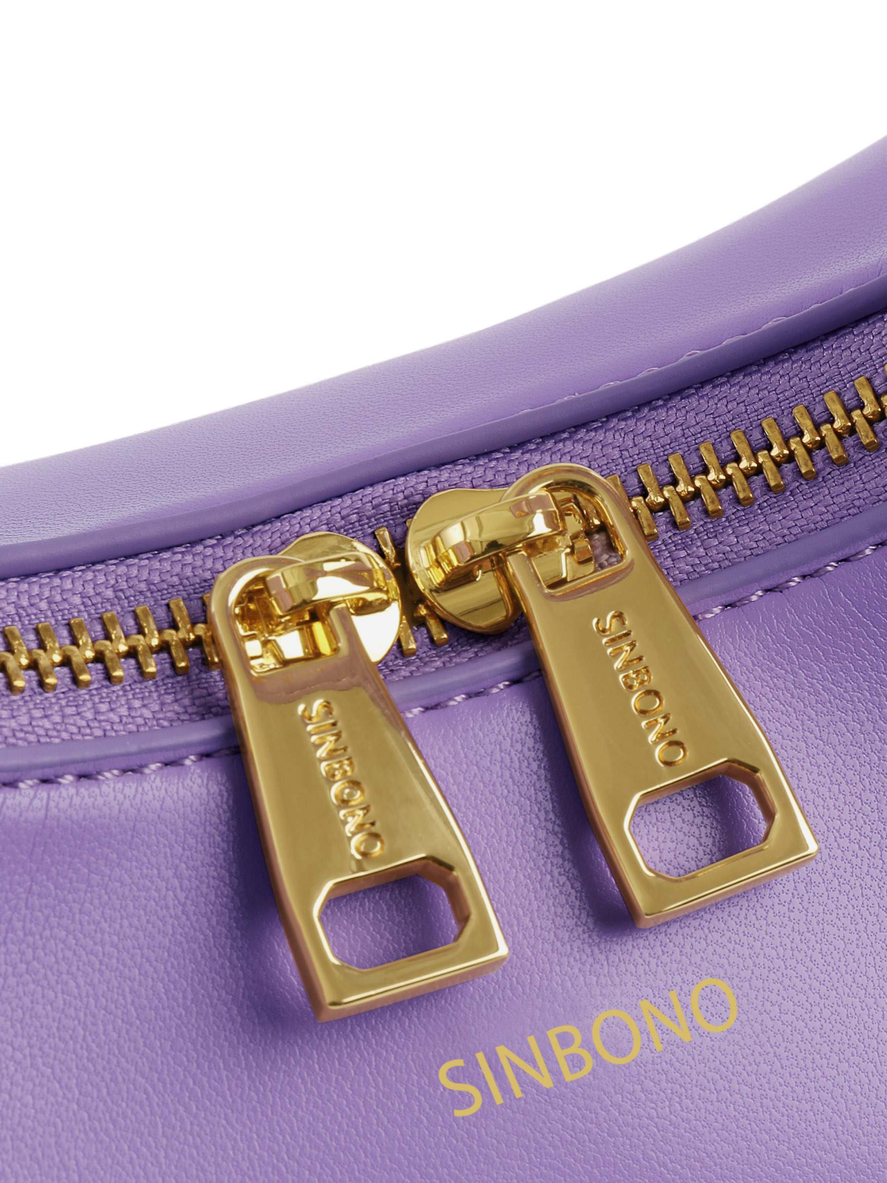 Vienna in Purple Vegan Leather - Detail