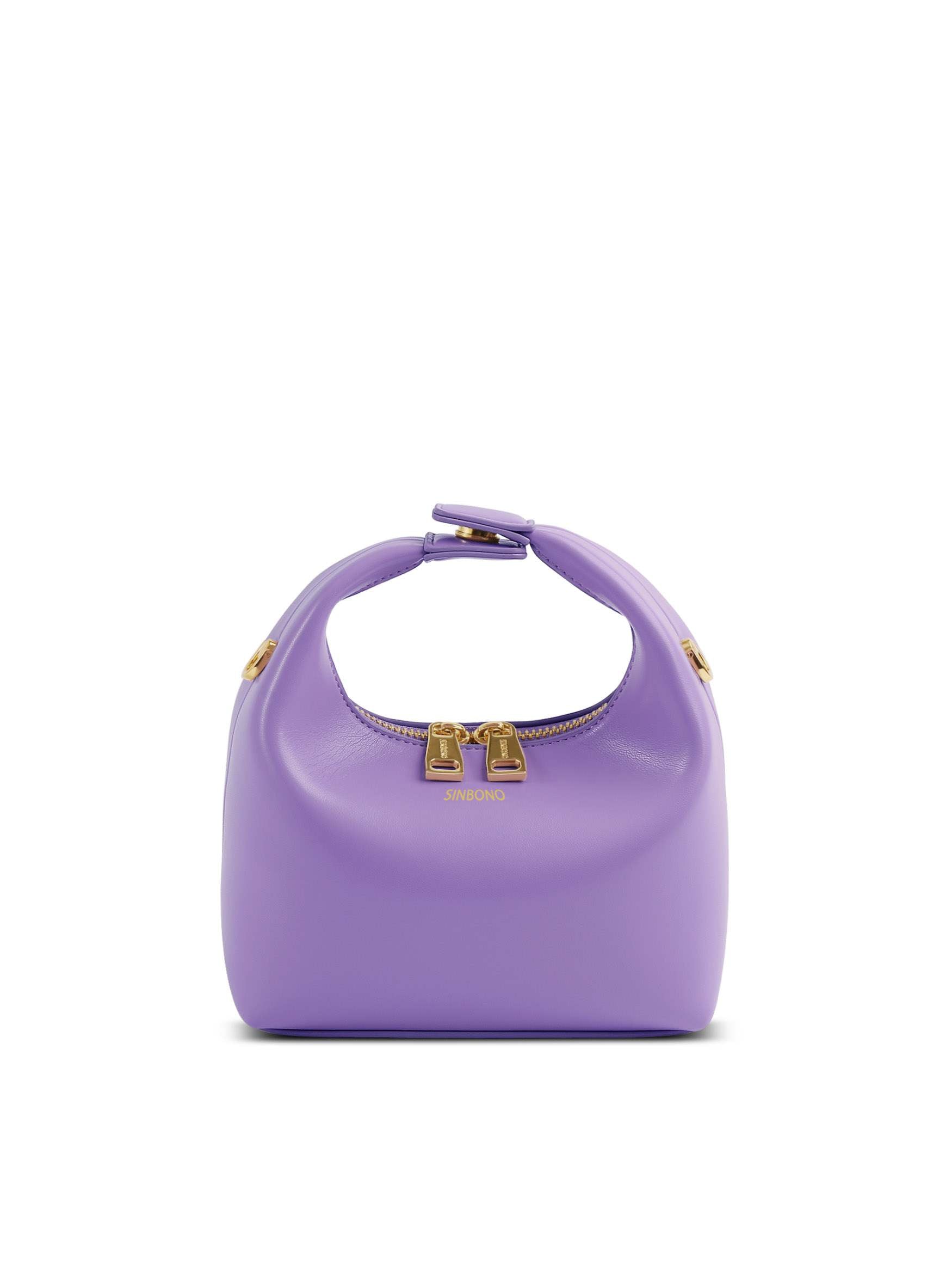 Vienna in Purple Vegan Leather - Front View