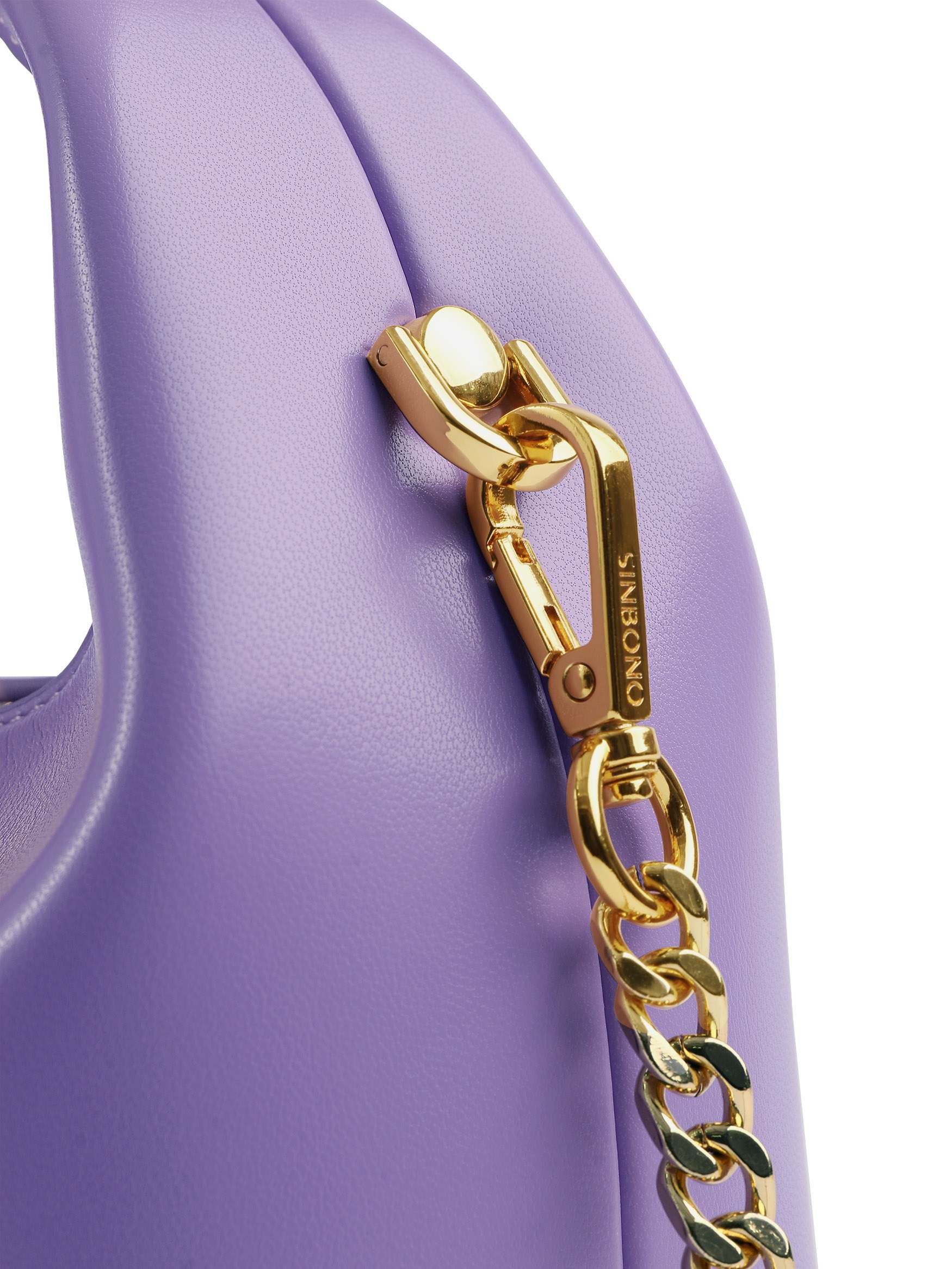 Vienna in Purple Vegan Leather - Side Hook