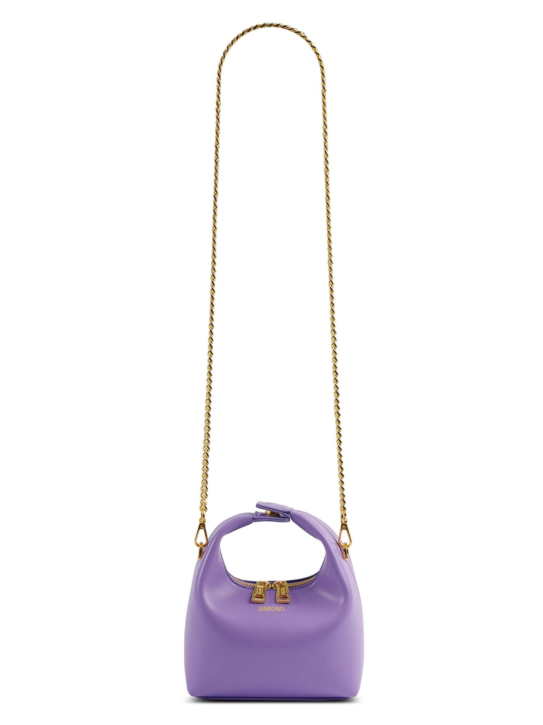 Vienna in Purple Vegan Leather - With chain