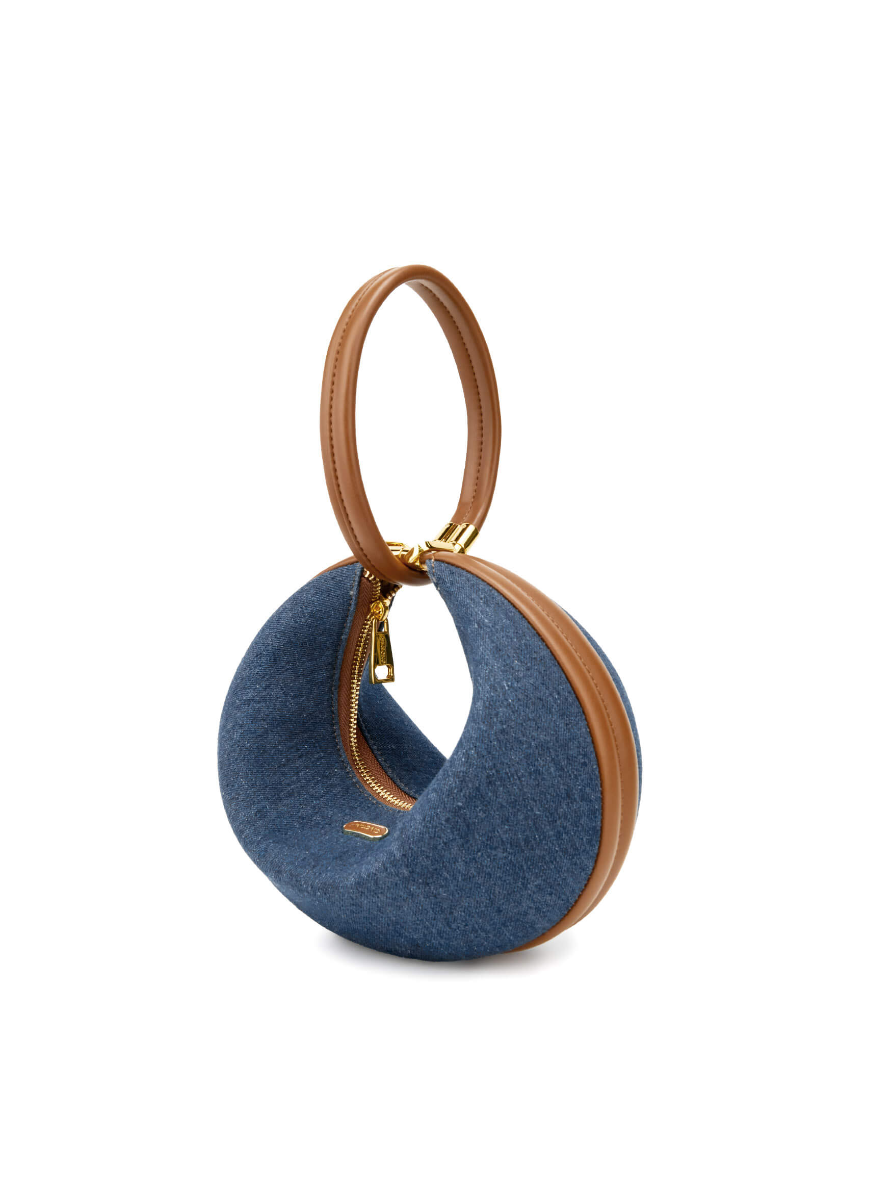 Zoey Shoulder Crossbody Bag - Dark Blue&Brown