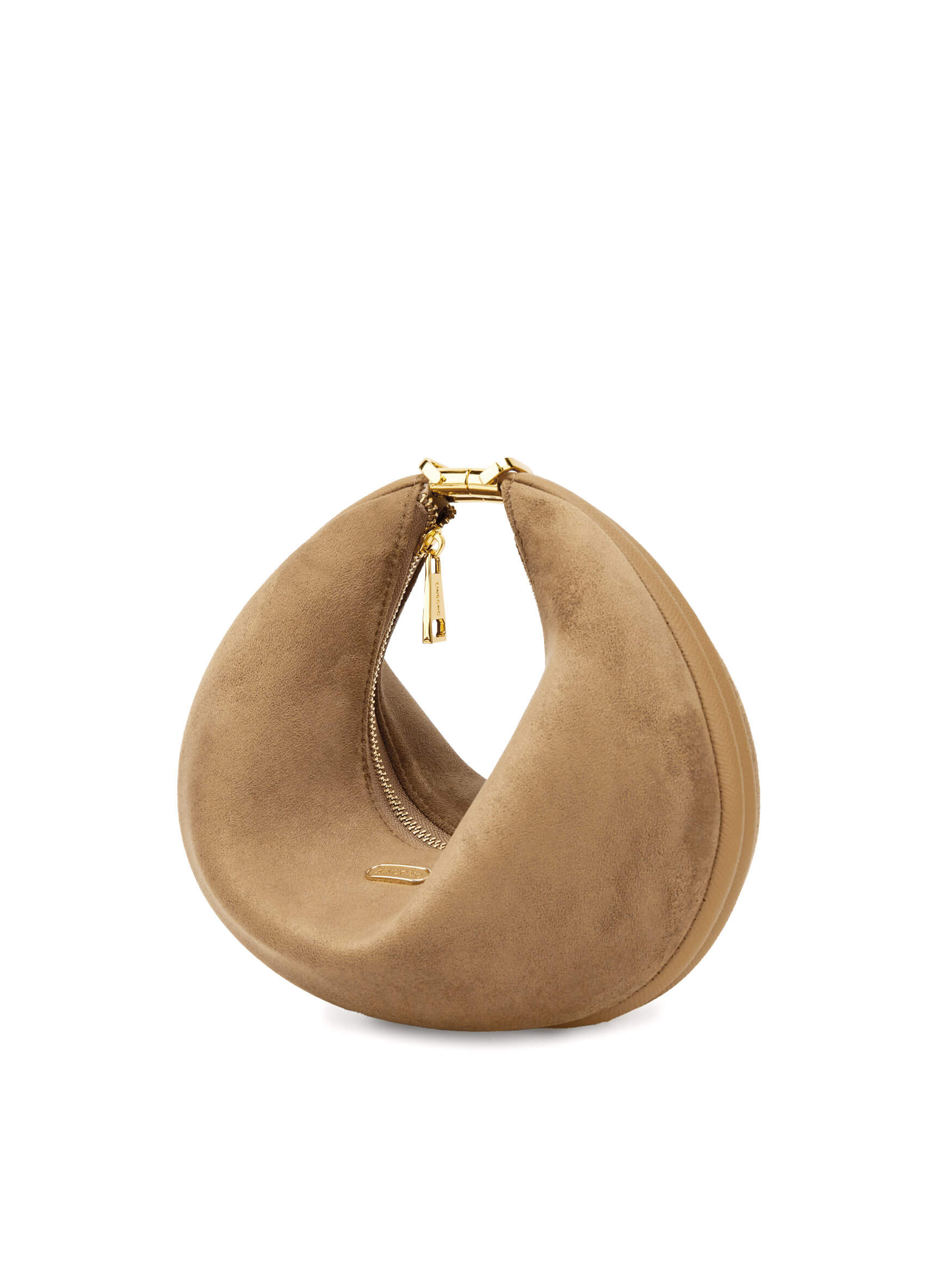 Zoey Shoulder Crossbody Bag - Brown Fake Suede