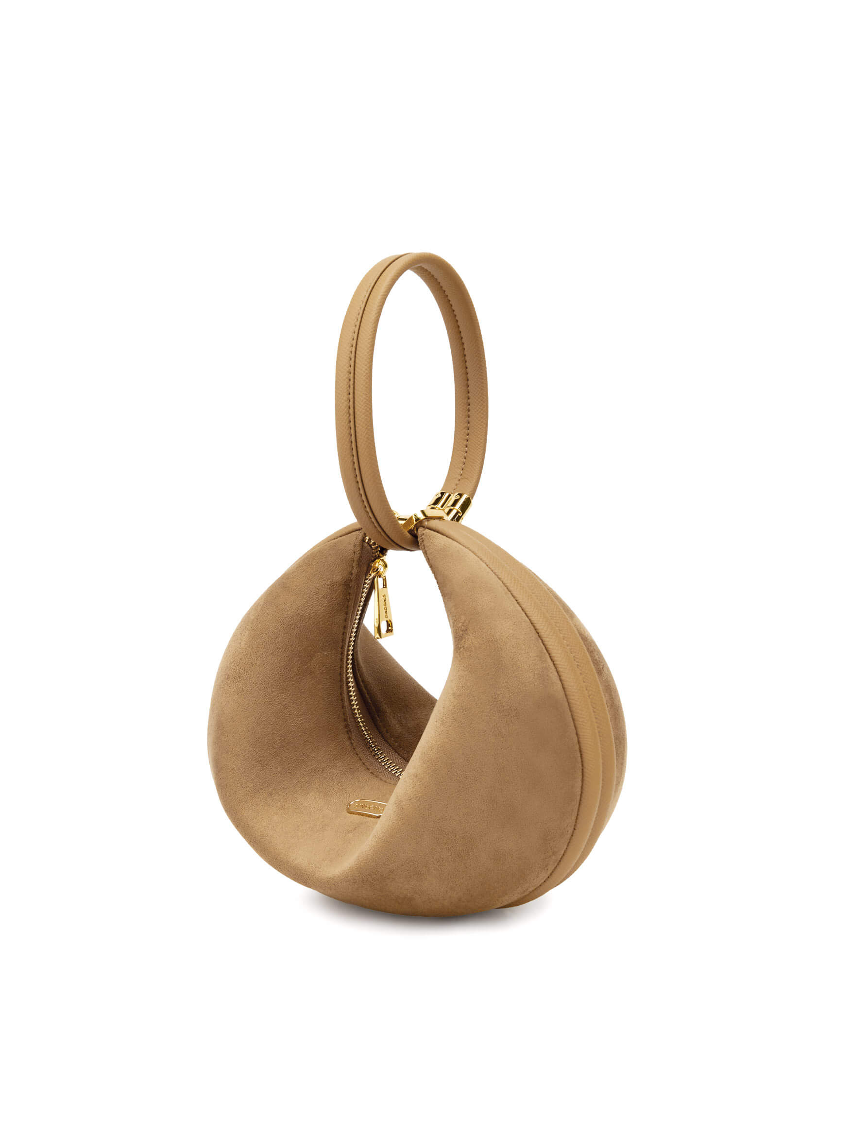 Zoey Shoulder Crossbody Bag - Brown Fake Suede