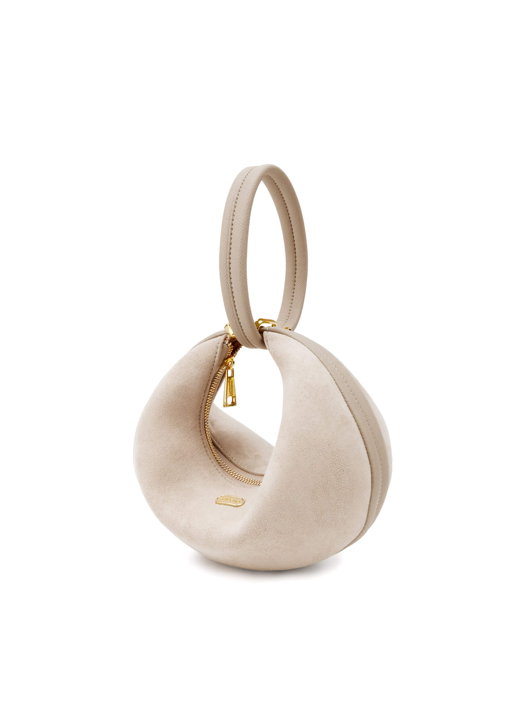 Zoey Shoulder Crossbody Bag - Ivory Fake Suede