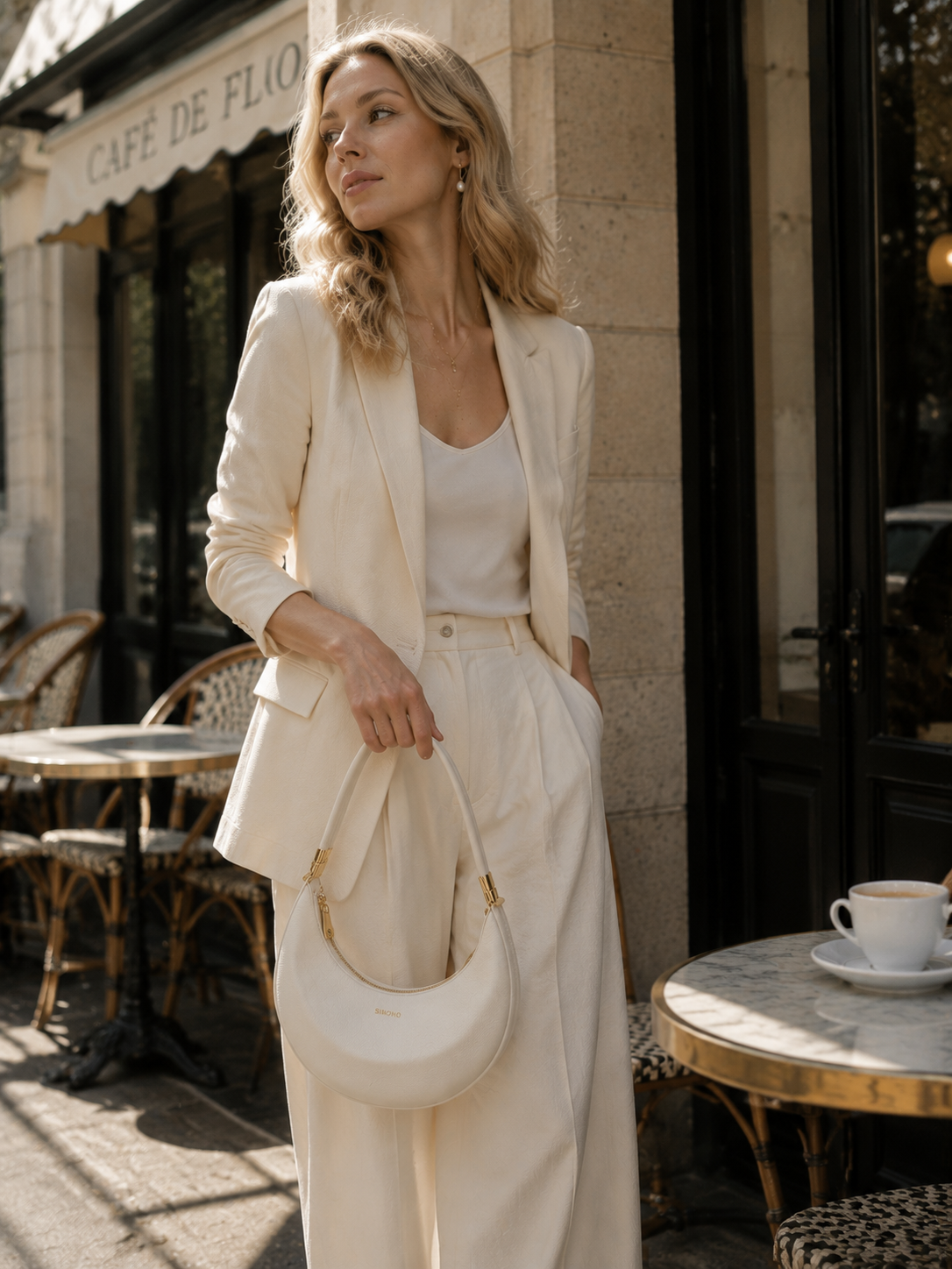 Zoey Shoulder Crossbody Bag - Ivory