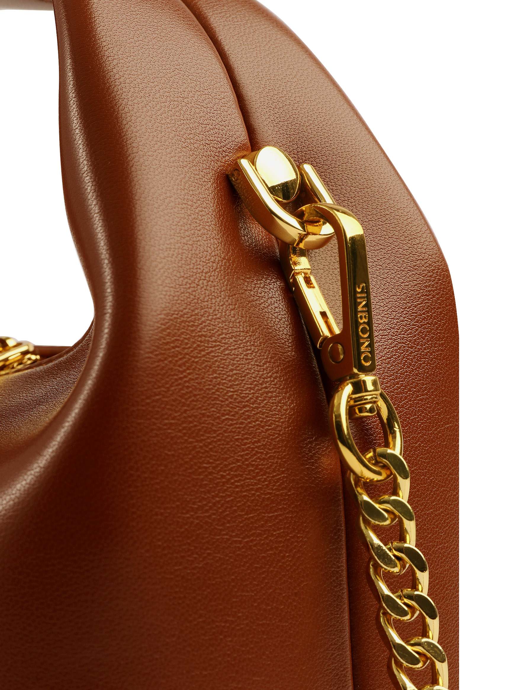 Vienna in Brown Vegan Leather - Side Angle