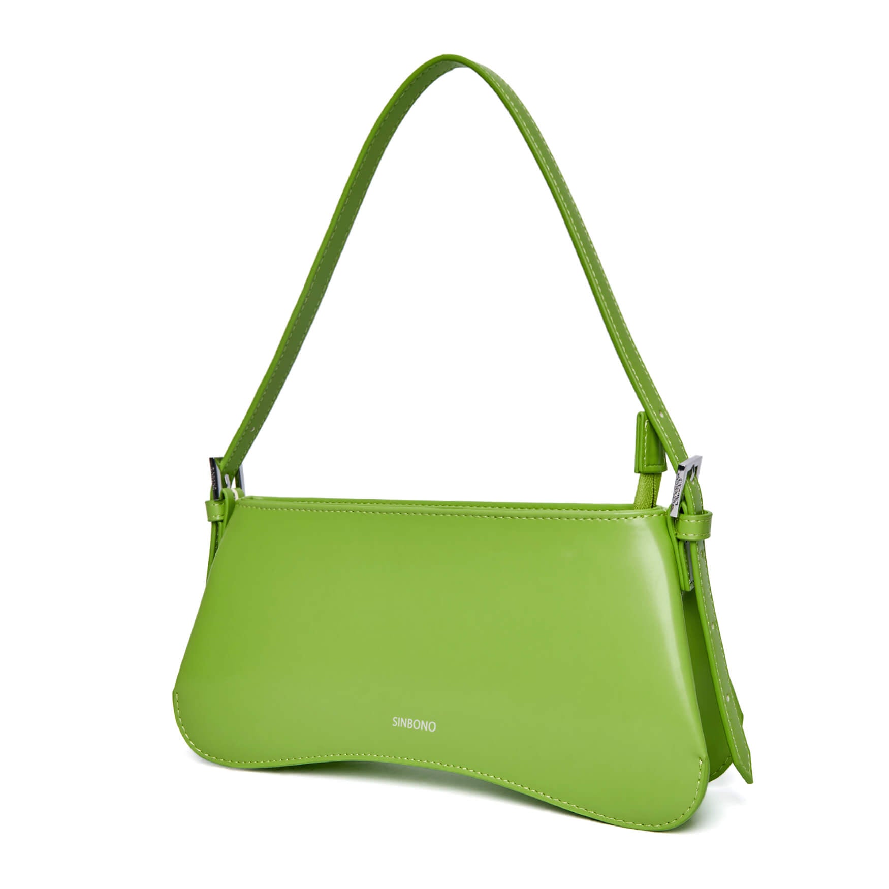 SINBONO Eva Shoulder Bag Lime Green - Cruelty Free Leather Bag
