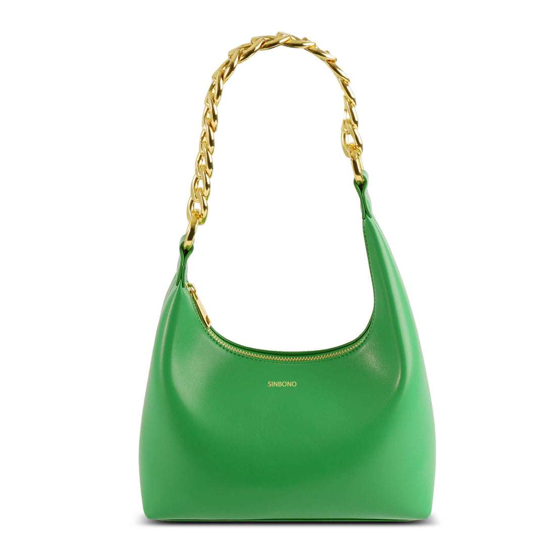 SINBONO Grass Green Shoulder Bags-Crafted from Faux Leather Bag