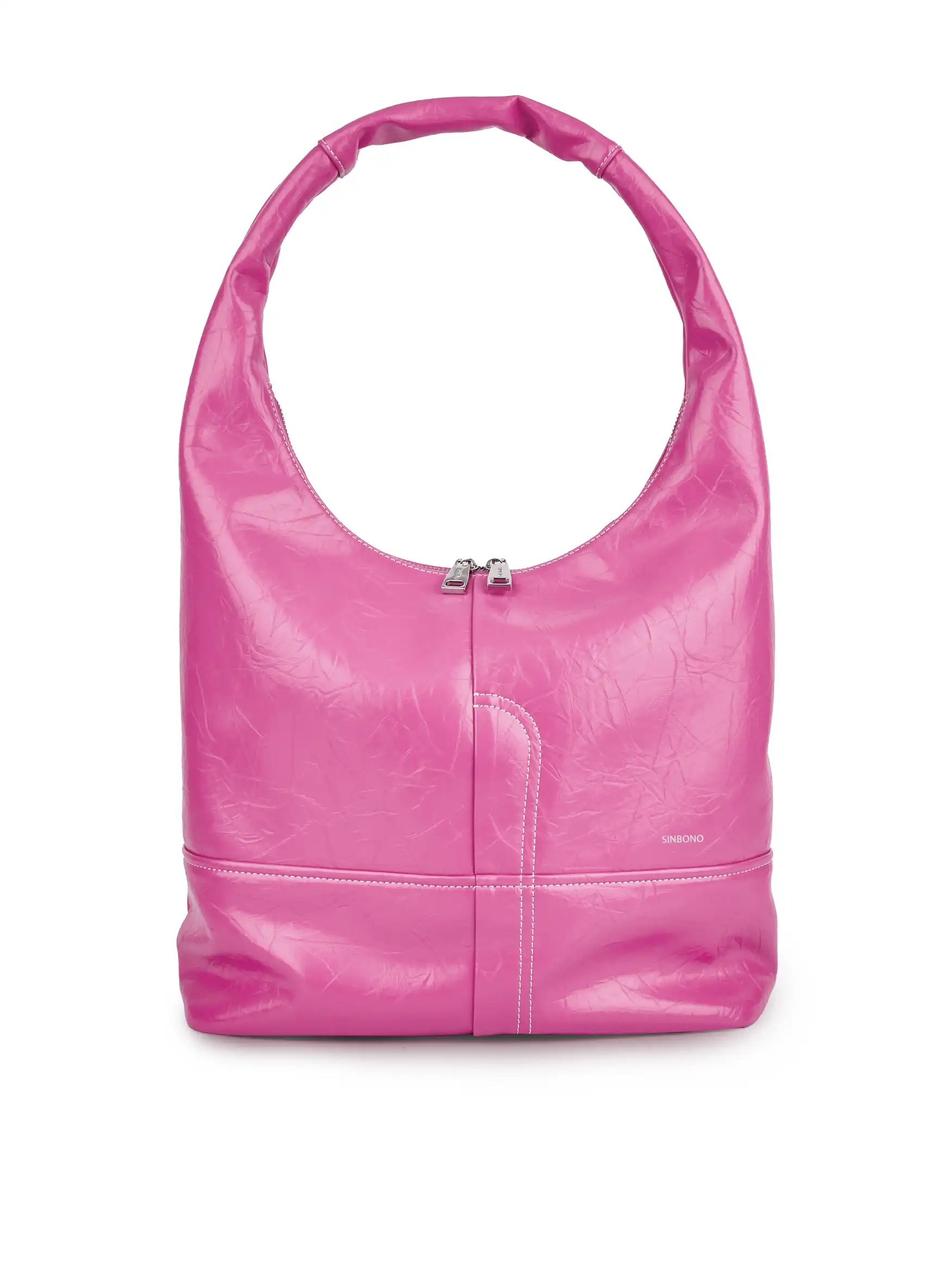 Berry Hobo Shoulder Bag  - Bright Pink