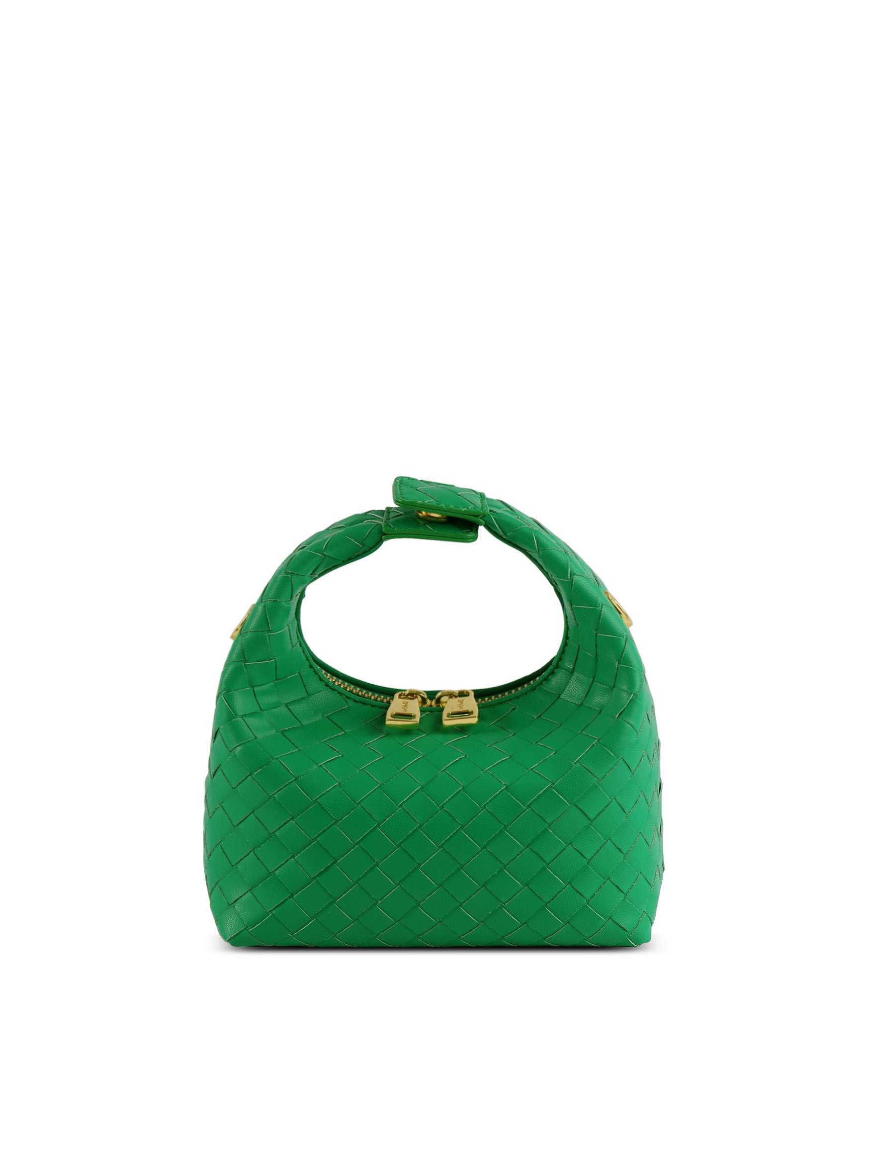 Vienna Top Handle Crossbody Bag - Green Braided