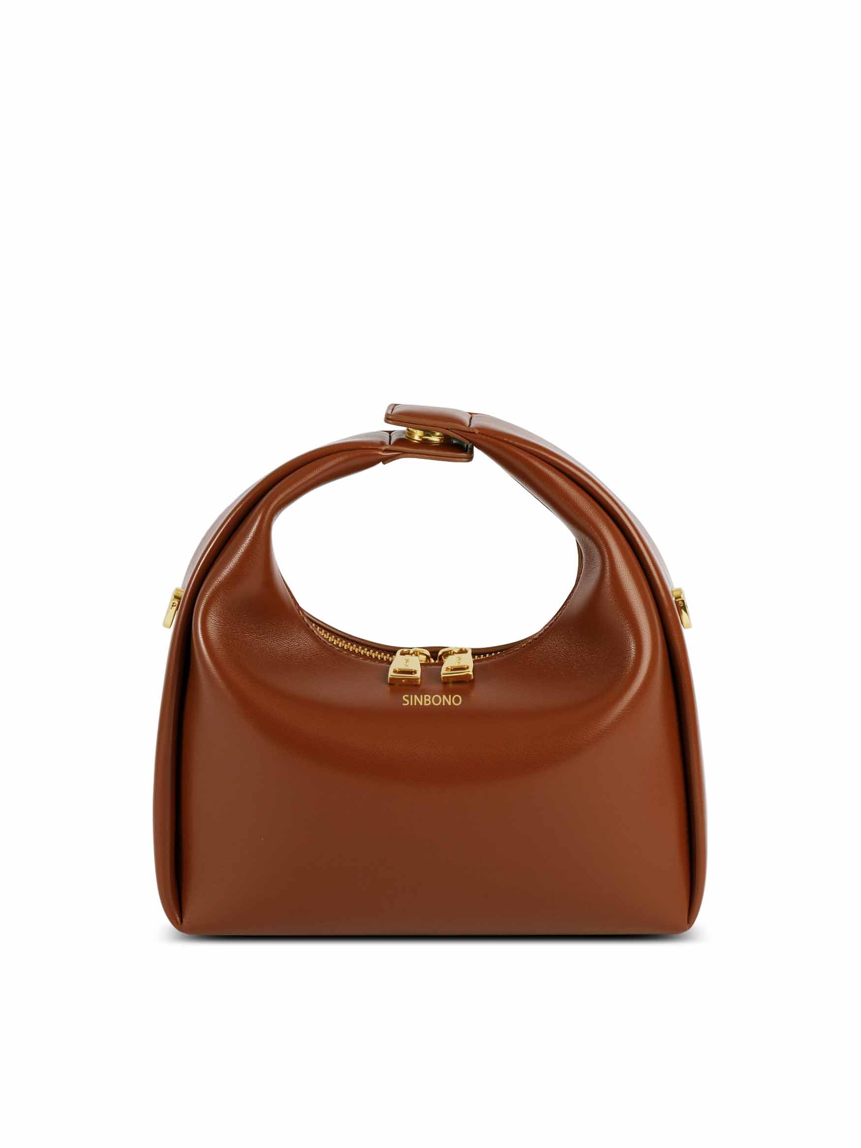 Medium Vienna Top Handle Crossbody Bag - Brown
