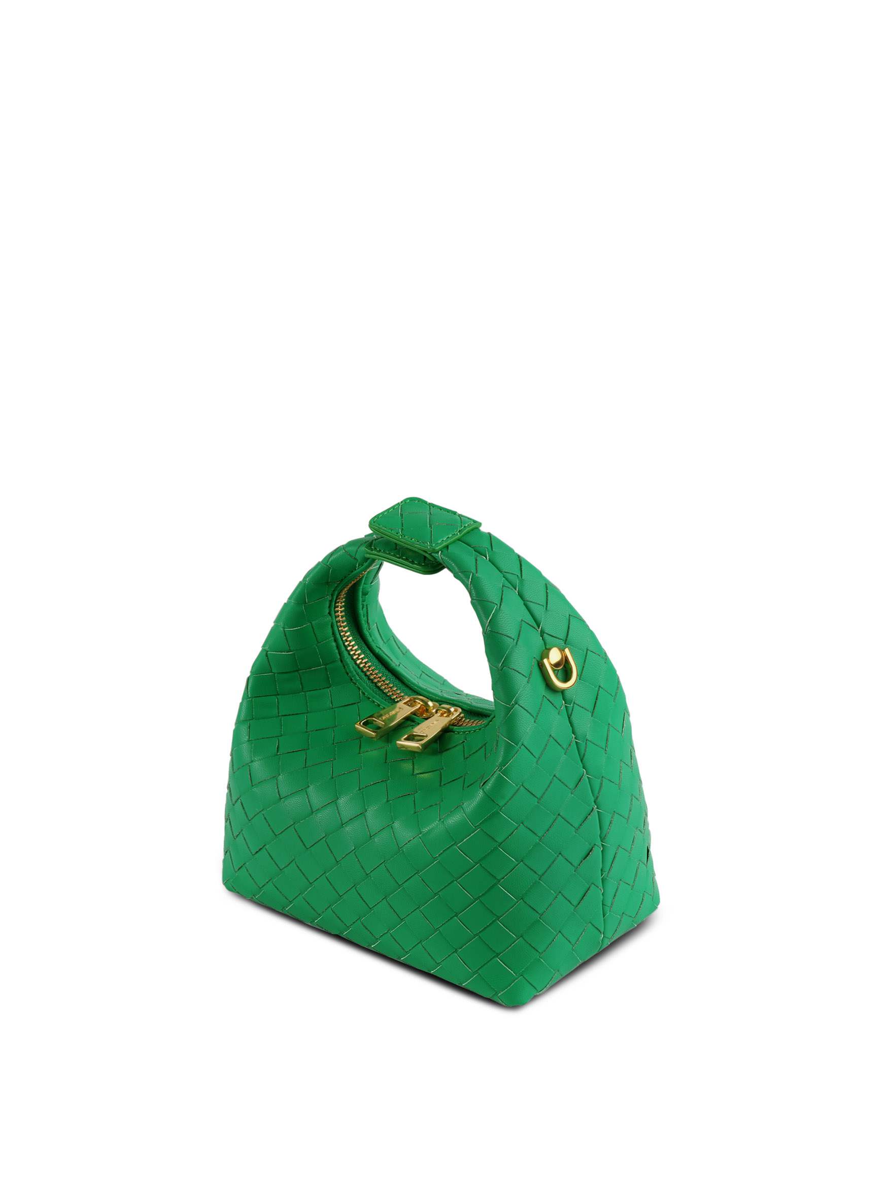Vienna Top Handle Crossbody Bag - Green Braided