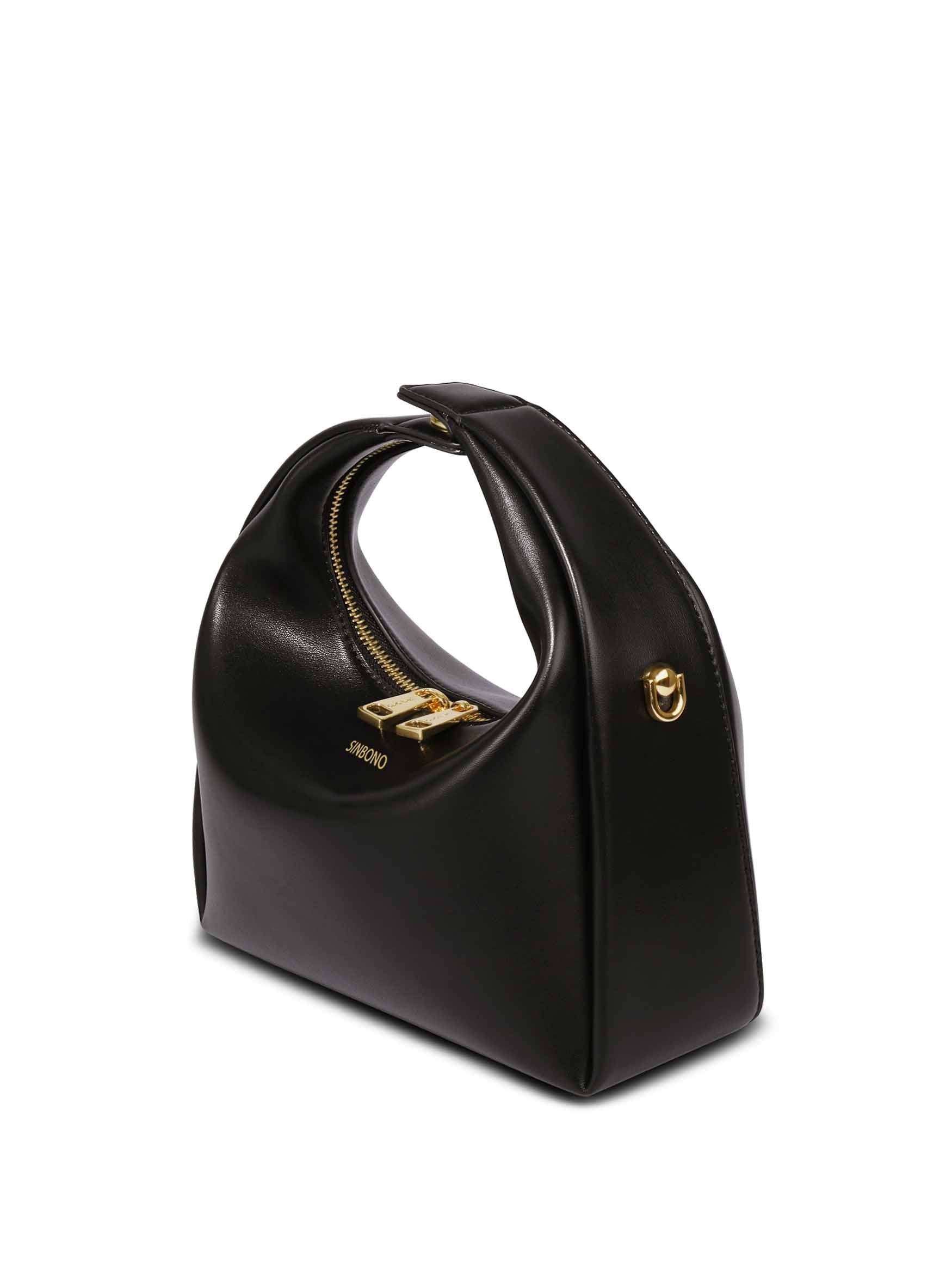 Medium Vienna Top Handle  Crossbody Bag  - Black