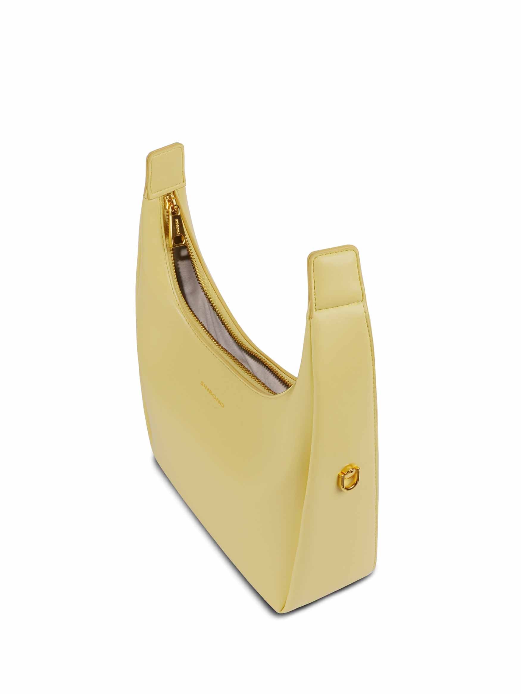 Medium Vienna Top Handle  Crossbody Bag  - Light Yellow
