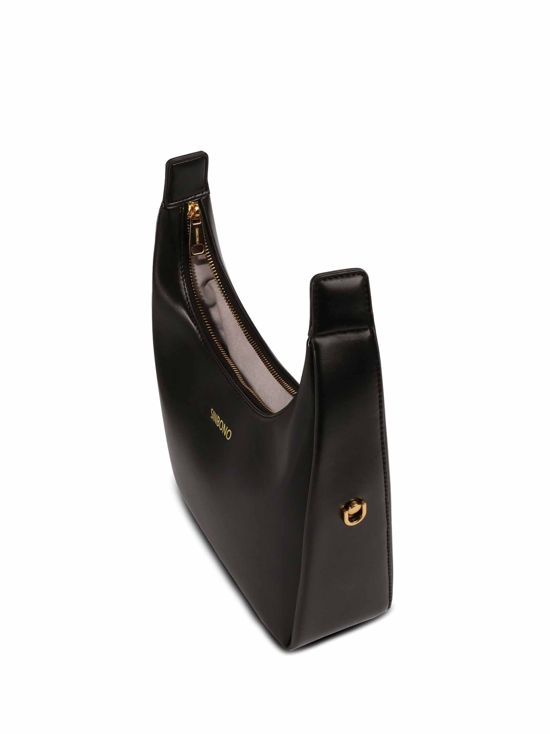 Medium Vienna Top Handle  Crossbody Bag  - Black