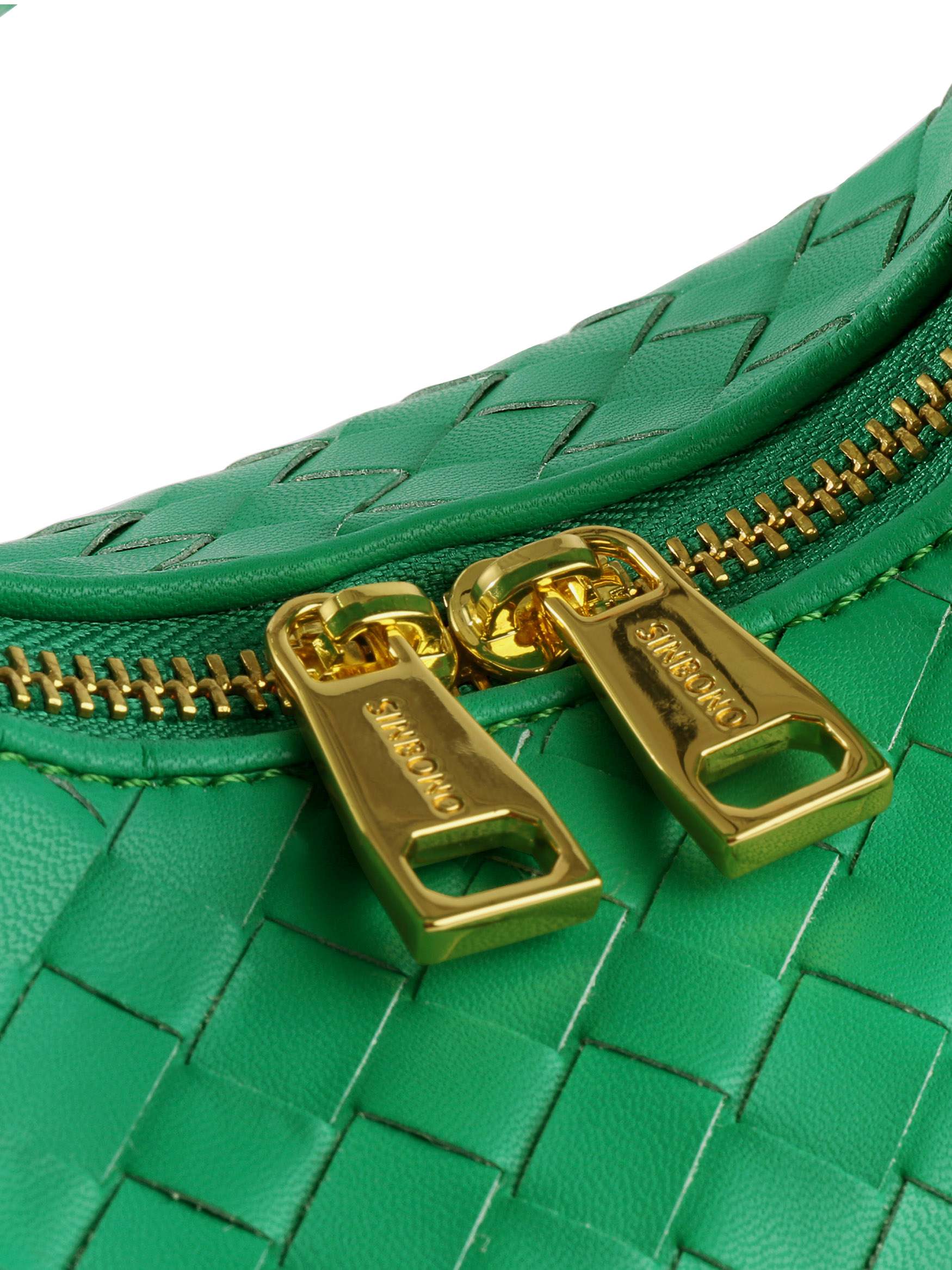 Vienna Top Handle Crossbody Bag - Green Braided