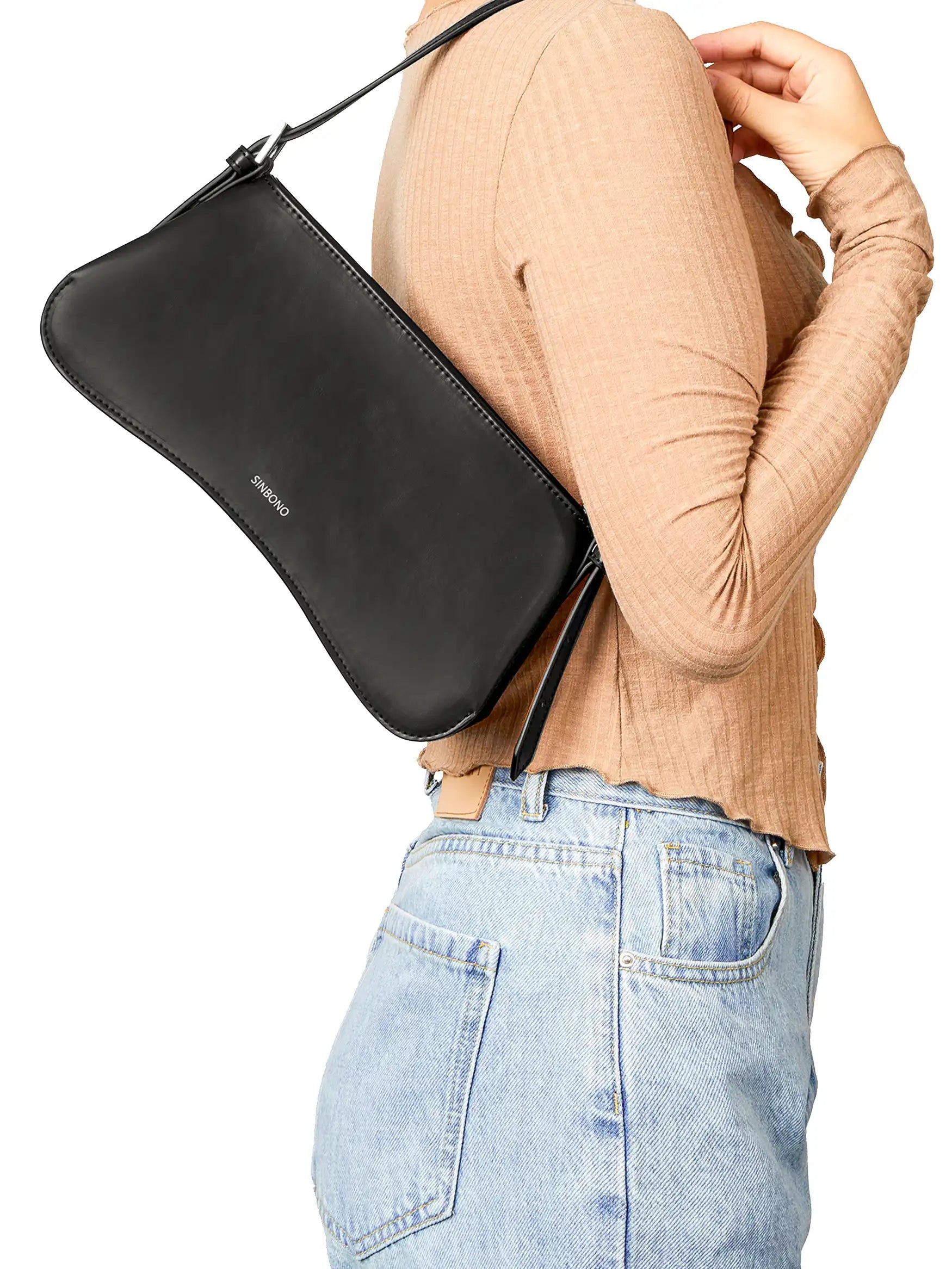 Eva Shoulder Bag  - Black