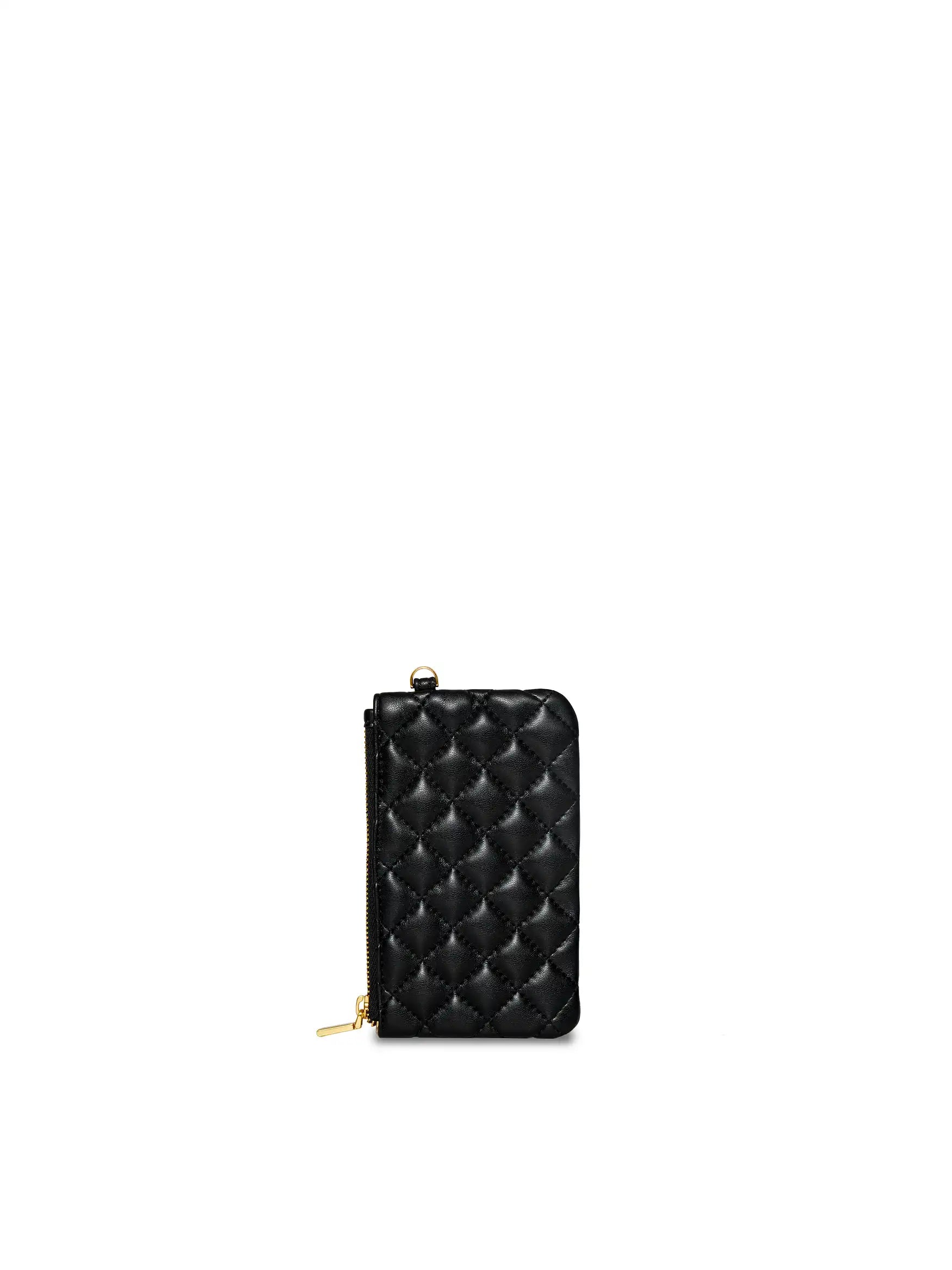 Coin Purse in Black Vegan Leather - Back View