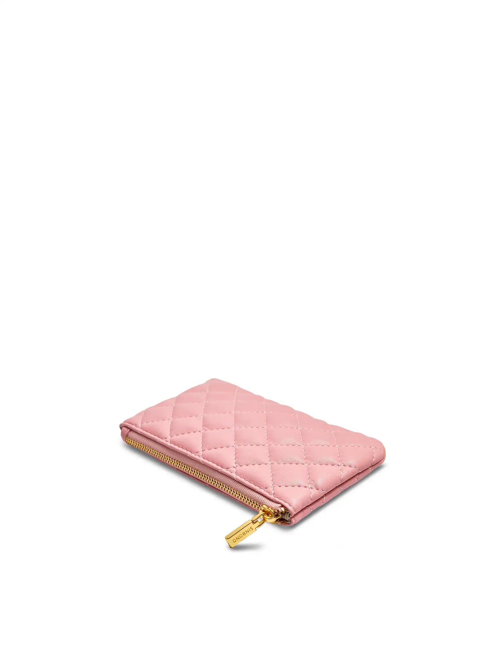 Coin Purse in Pink Vegan Leather -  Detail