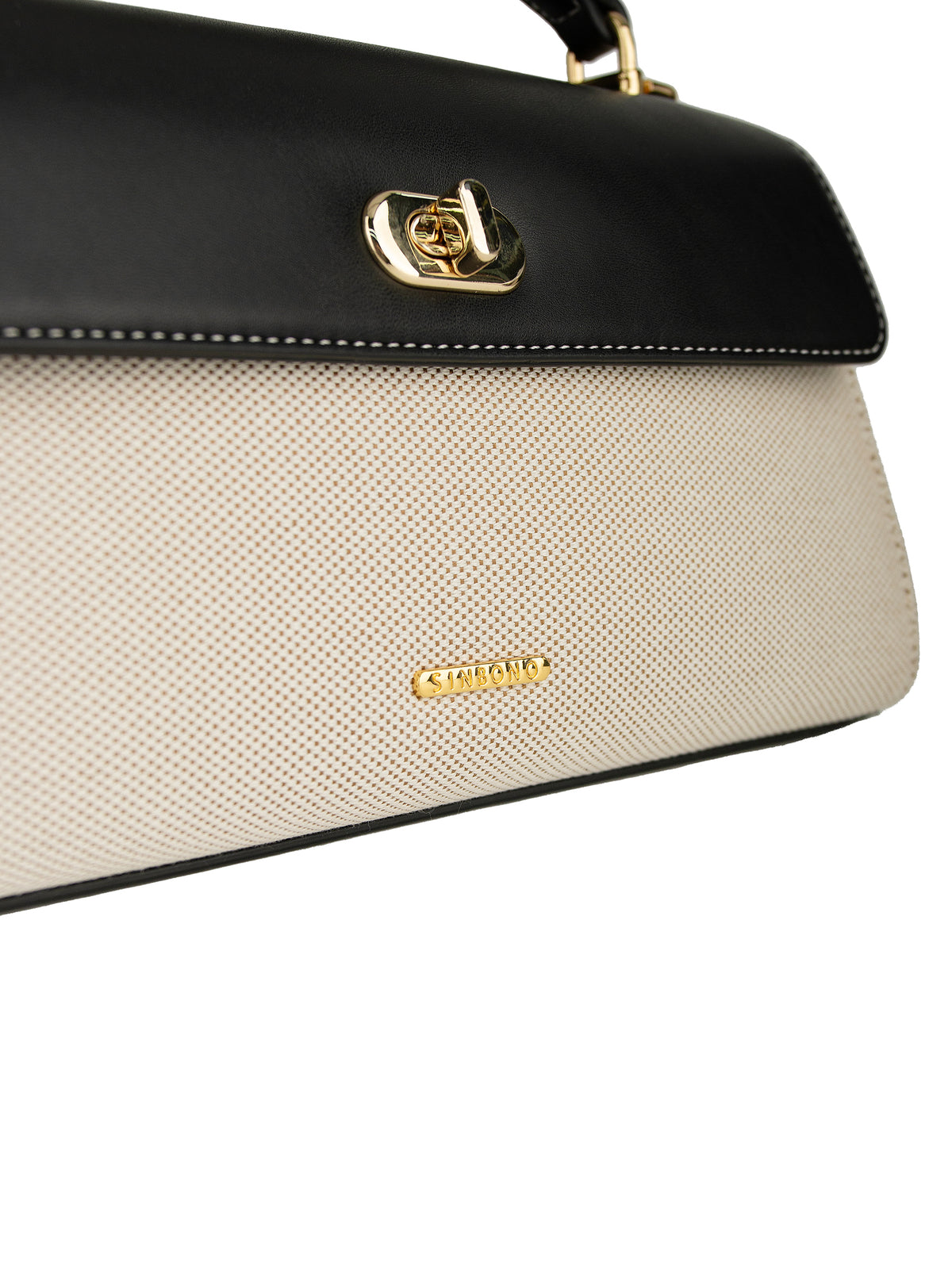 Maeve Shoulder Bag - Ivory with black