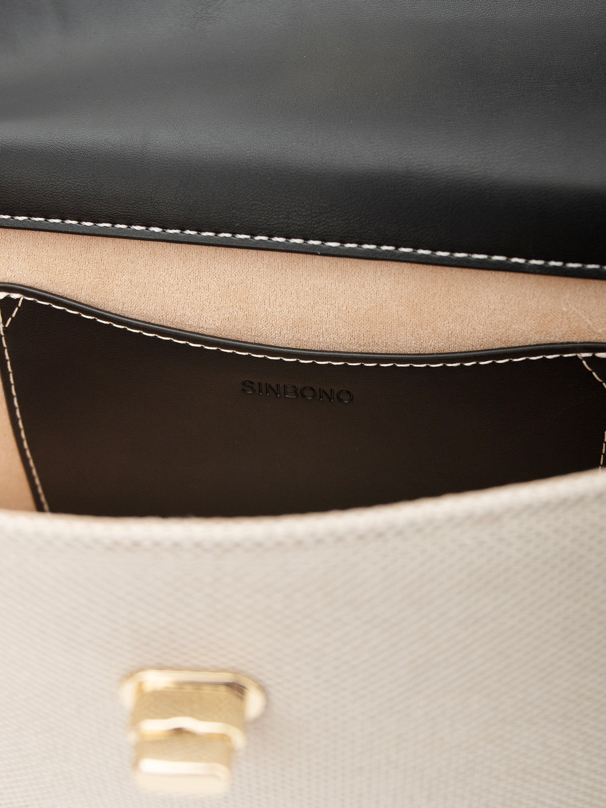 Maeve Shoulder Bag - Ivory with black