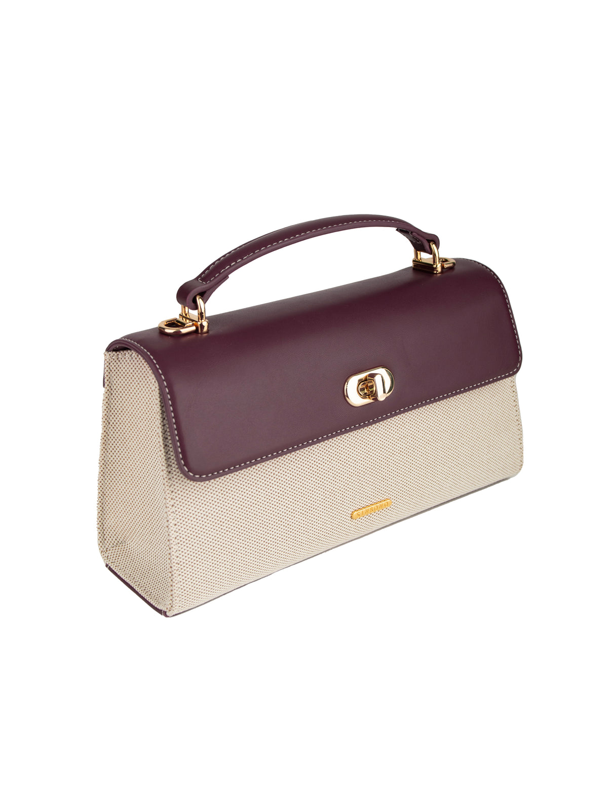 Maeve Shoulder Bag - Ivory with red