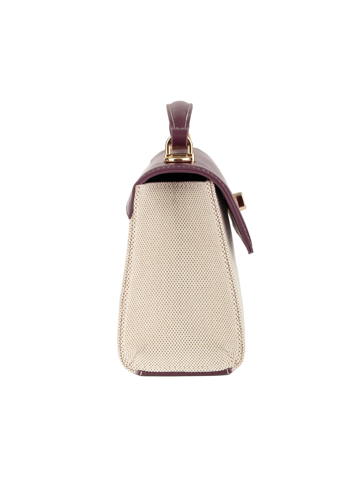 Maeve Shoulder Bag - Ivory with red