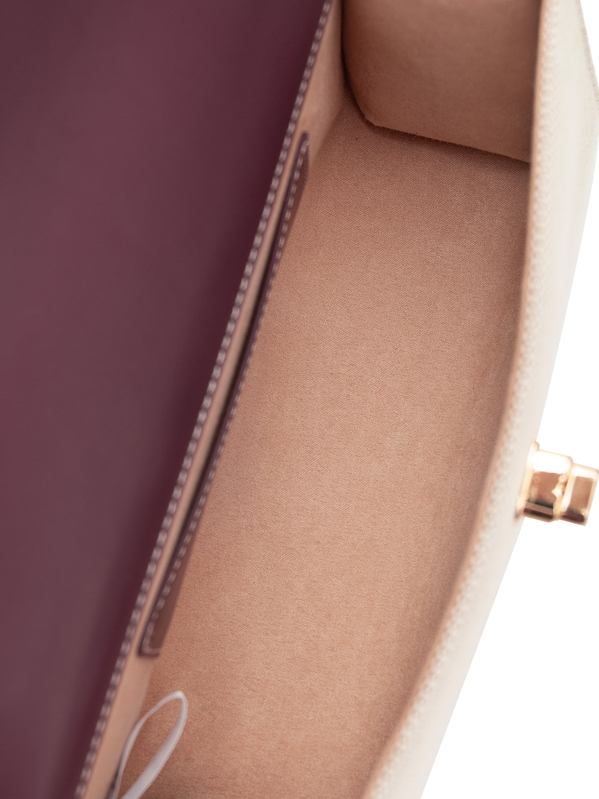 Maeve Shoulder Bag - Ivory with red