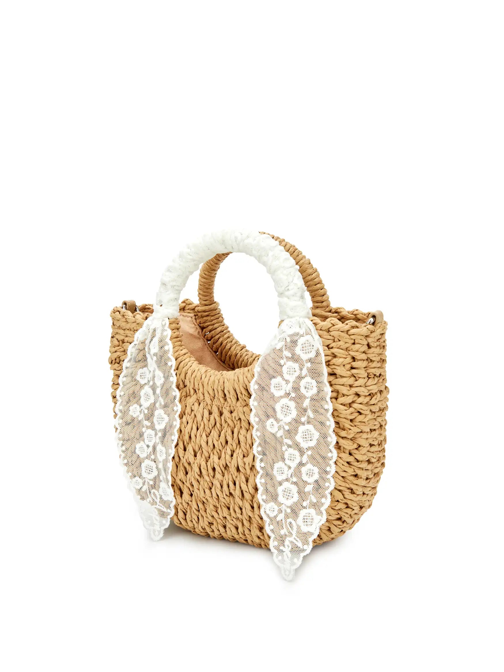 Fallon Top Handle Crossbody Bag - Beige