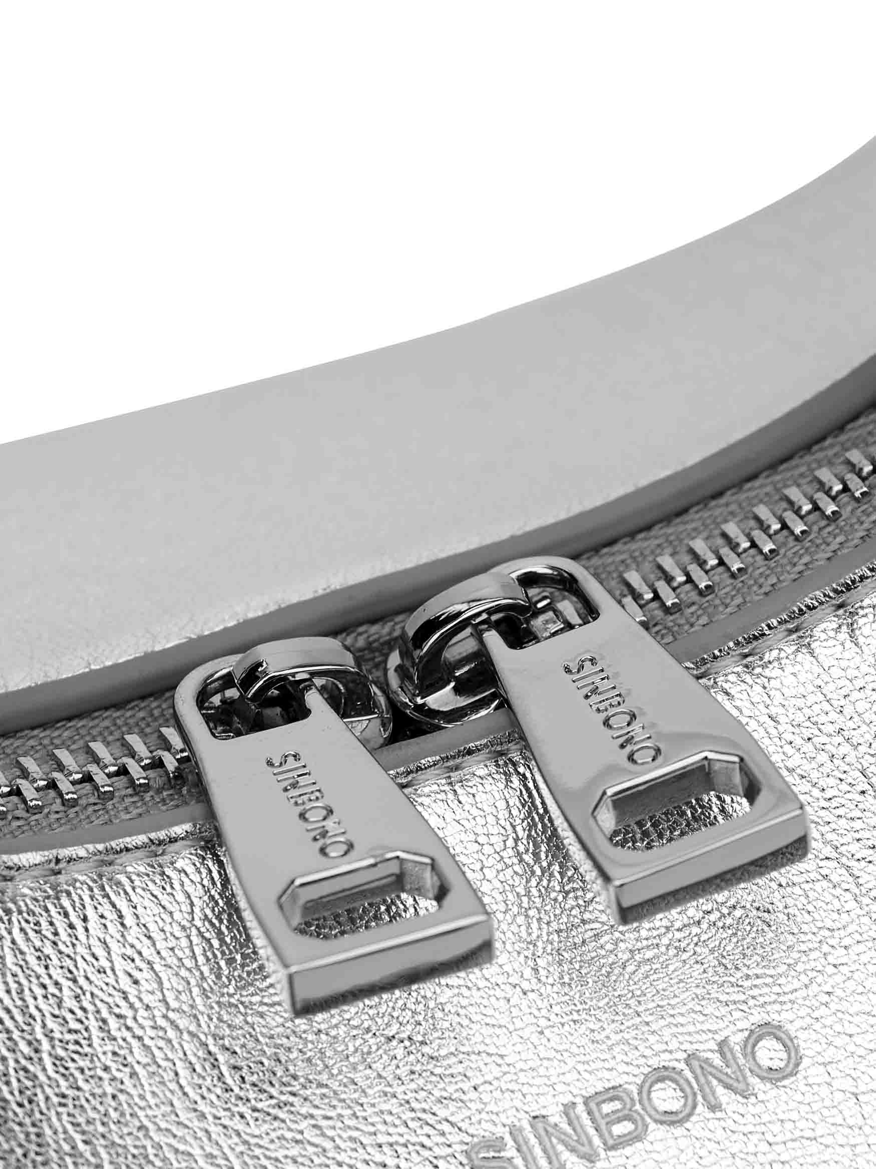 Medium Vienna Top Handle  Crossbody Bag  - Silver