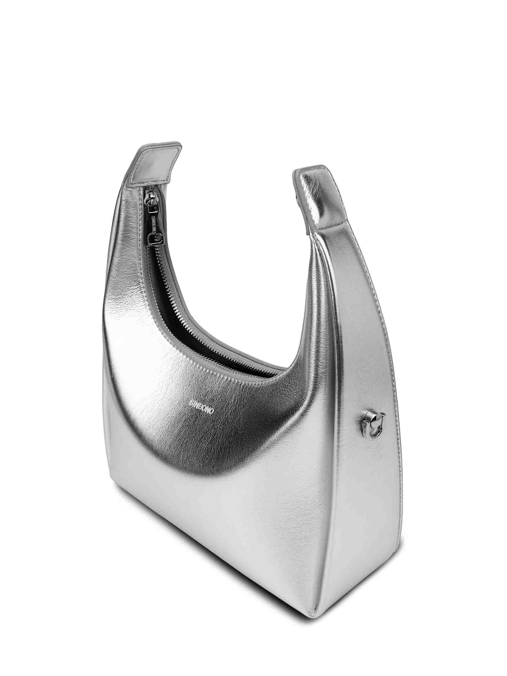 Medium Vienna Top Handle  Crossbody Bag  - Silver