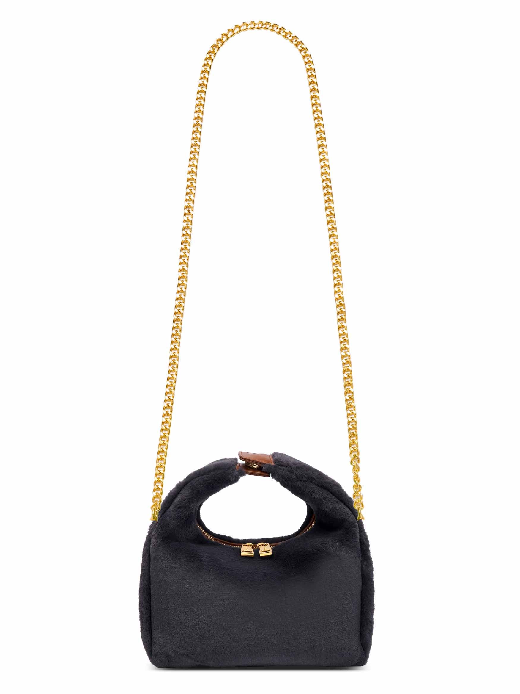 Medium Vienna Top Handle  Crossbody Bag - Dark Gray