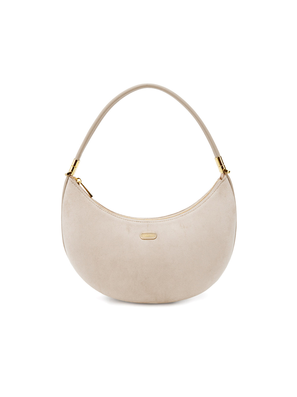 Zoey Shoulder Crossbody Bag - Ivory Fake Suede