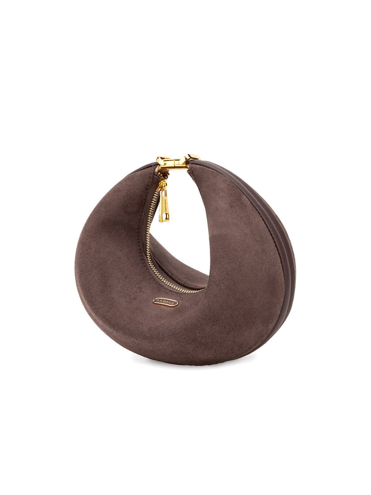 Zoey Shoulder Crossbody Bag -  Dark Brown Fake Suede