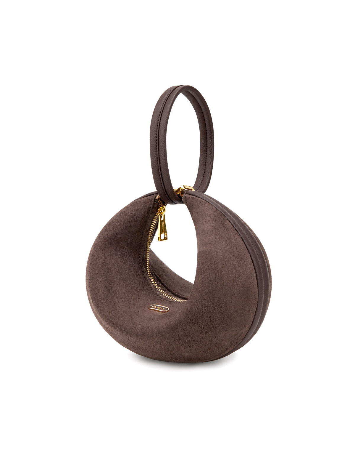 Zoey Shoulder Crossbody Bag -  Dark Brown Fake Suede