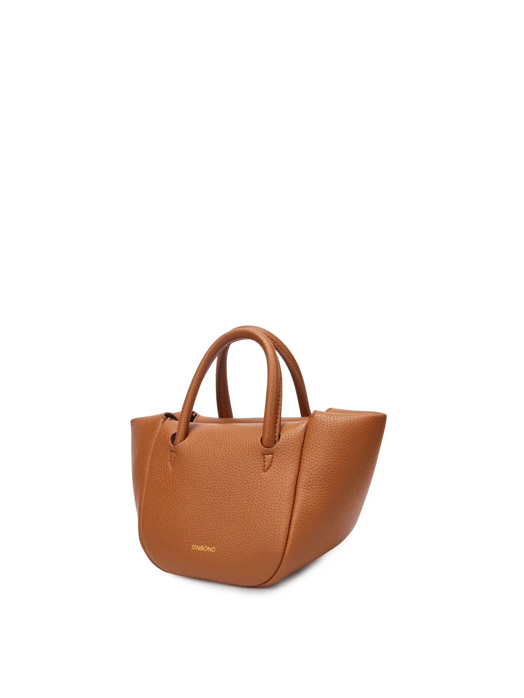 Selena Ruched Hobo Handle  Crossbody Bag - Orange Brown