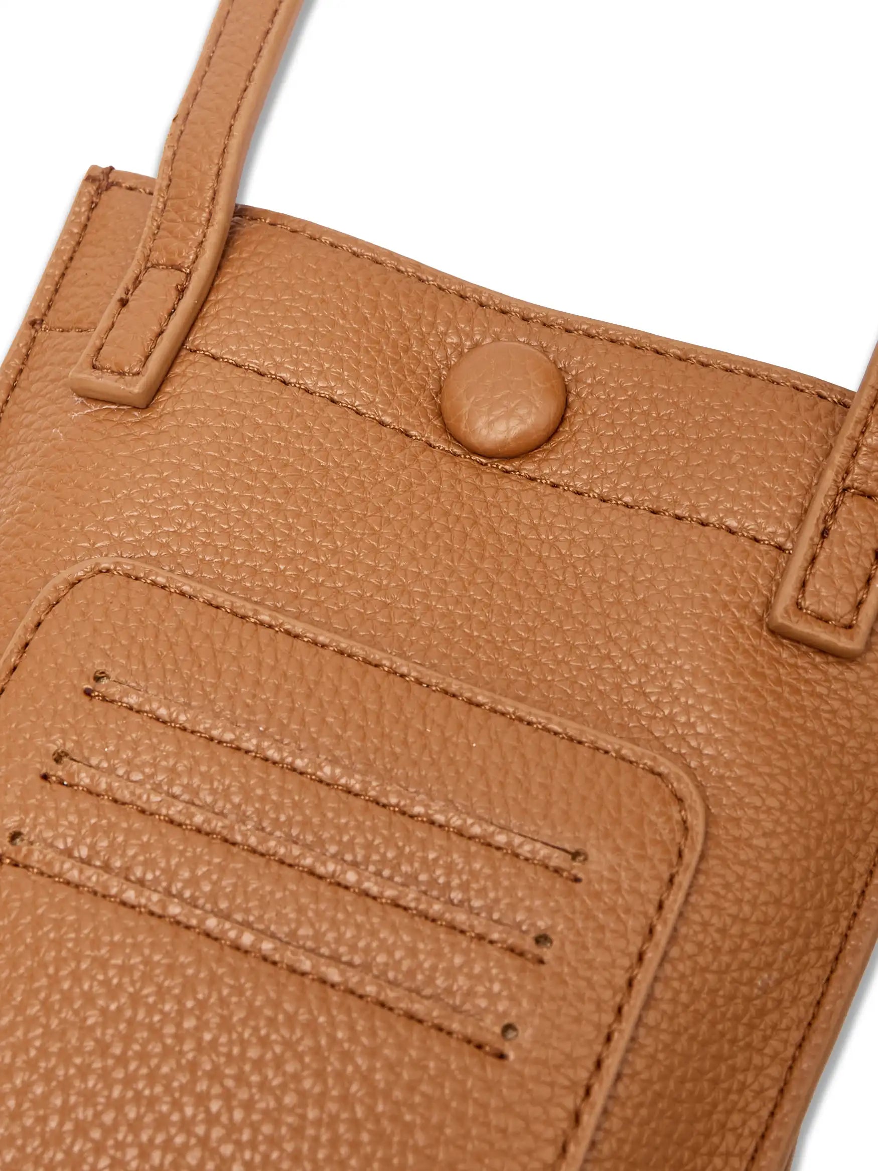 Sharla Crossbody Wallet Phone Bag - Orange Brown
