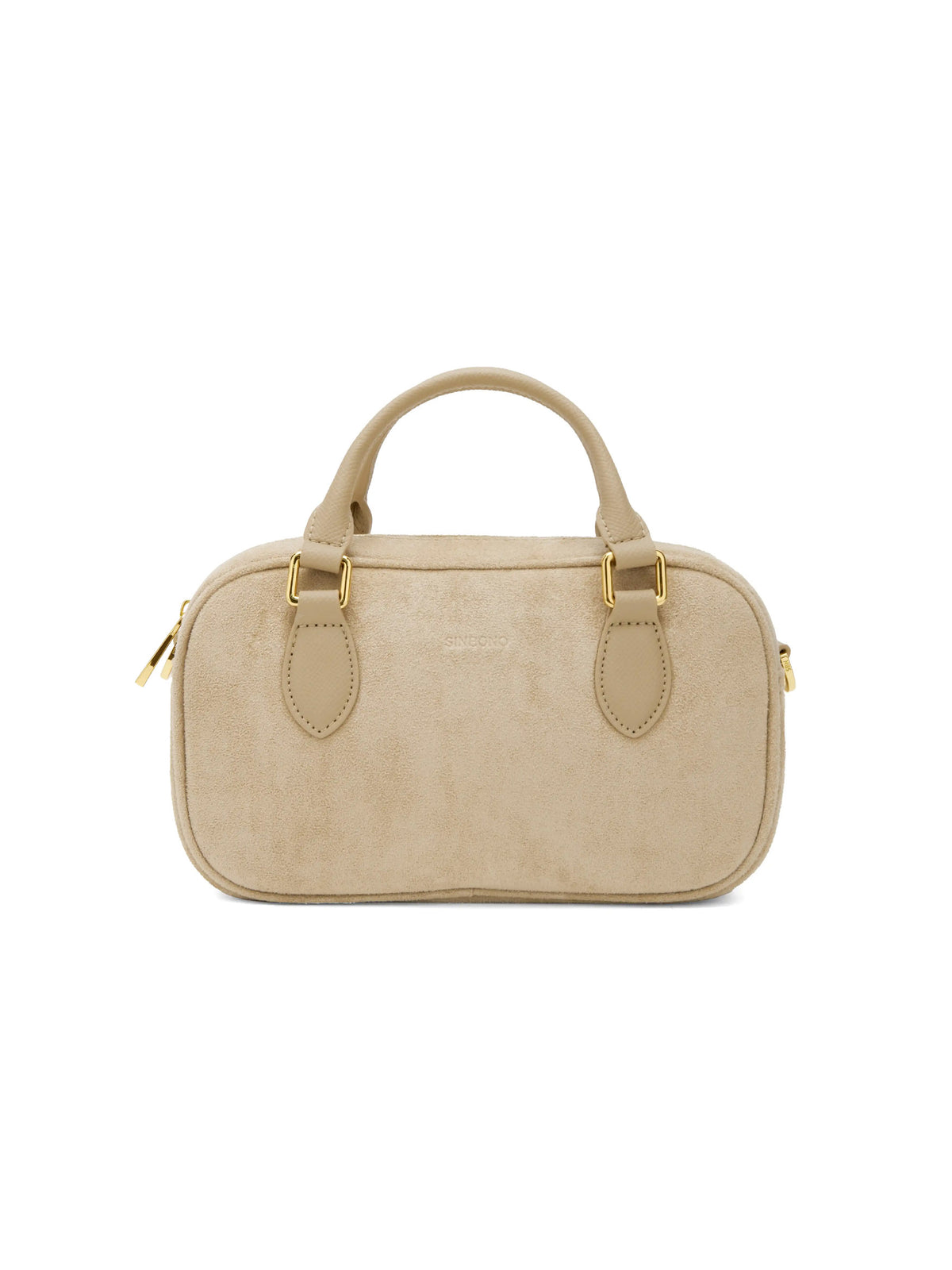 Cassandra Top Handle Crossbody Bag - Ivory Fake Suede