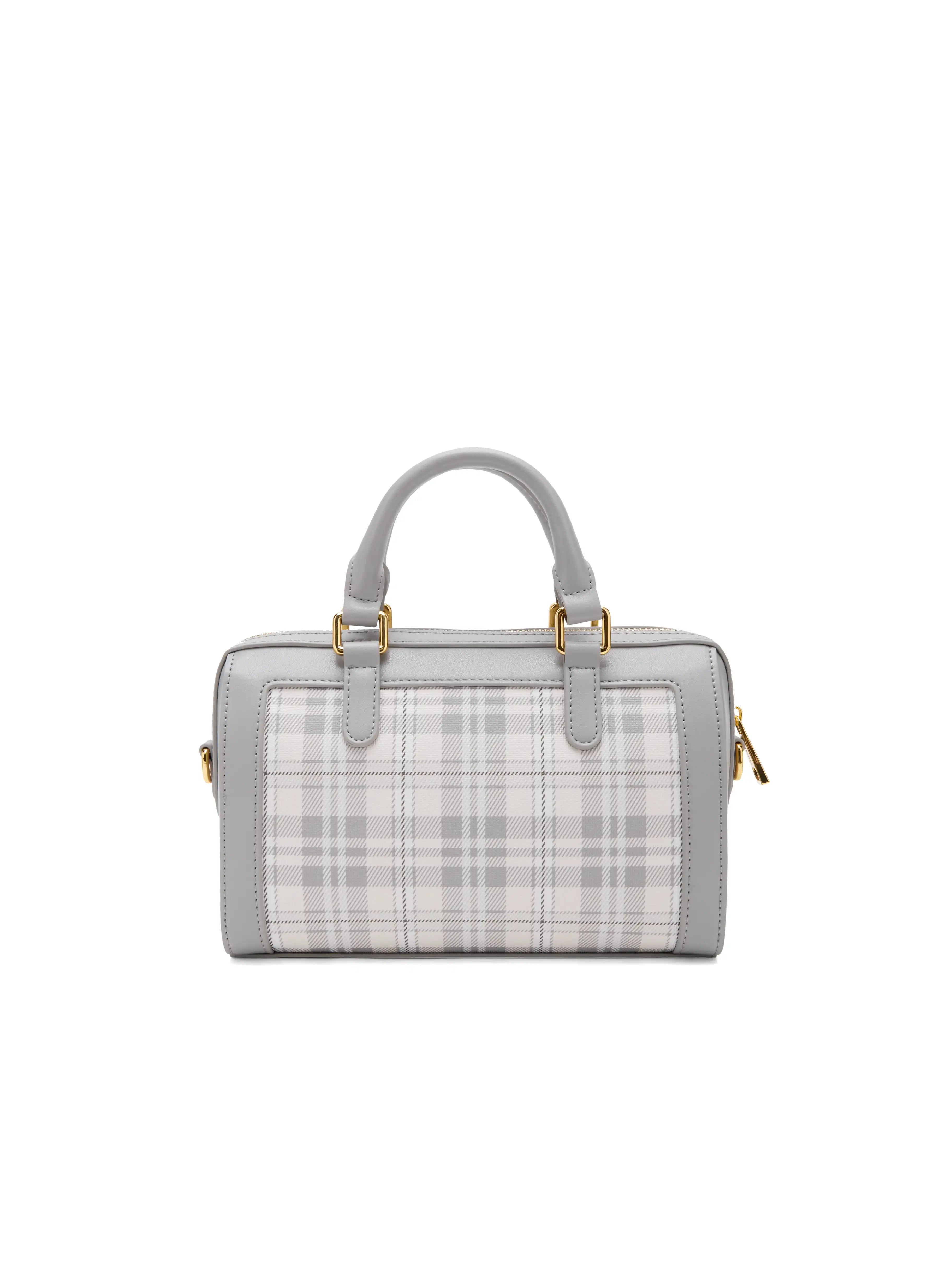 Juliet Top Handle Crossbody Bag - Gray Checkered