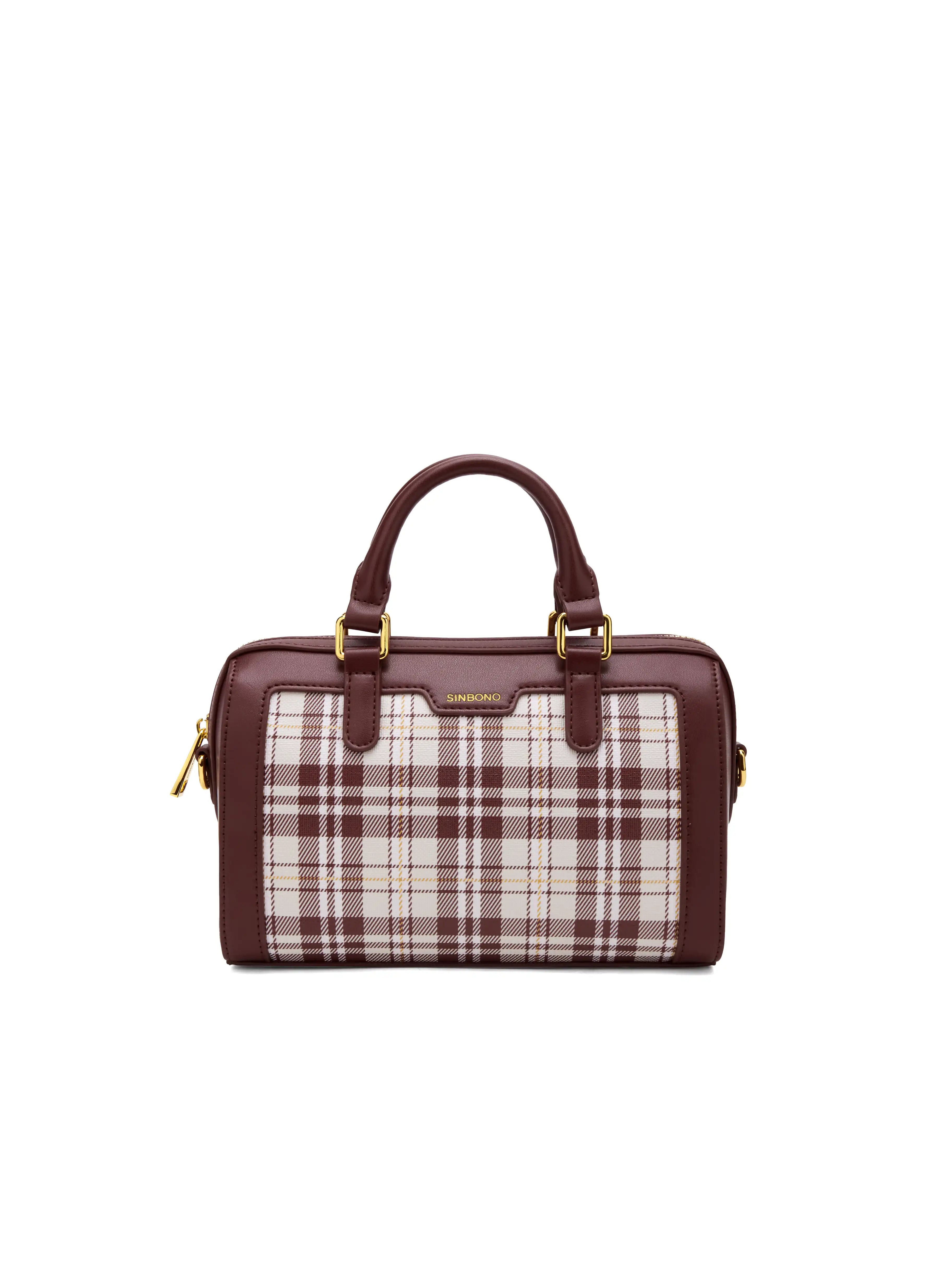 Juliet Top Handle Crossbody Bag - Red Checkered