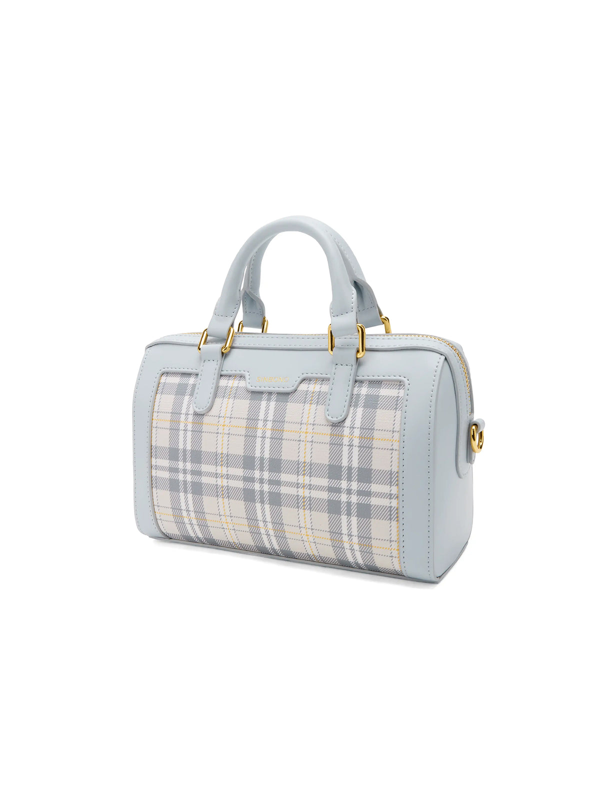 Juliet Top Handle Crossbody Bag -  Light blue Checkered