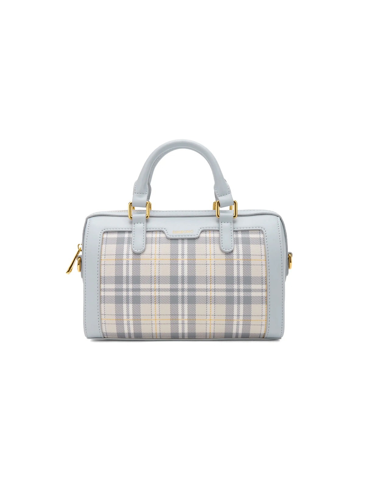 Juliet Top Handle Crossbody Bag -  Light blue Checkered
