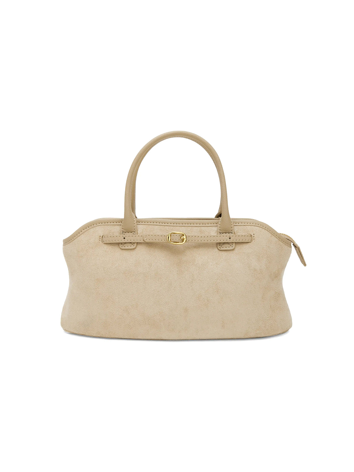 Mireille Top Handle Crossbody Bag - Ivory Fake Suede
